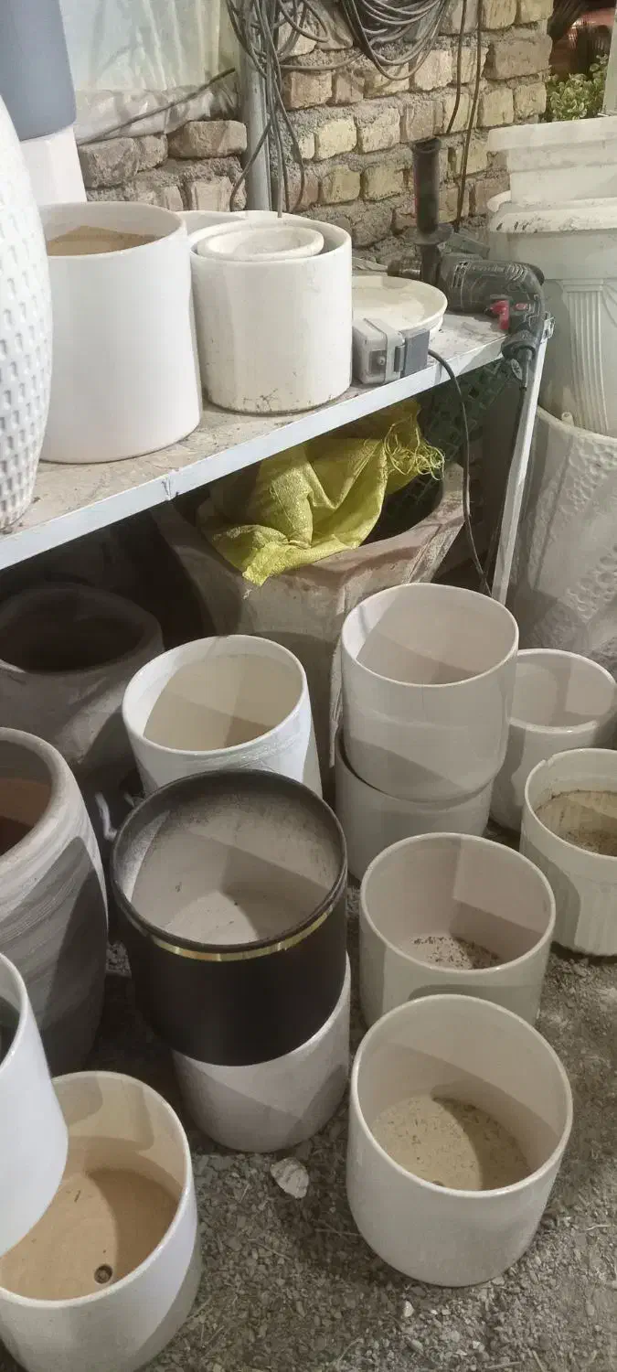 گلدان سرامیکی ترکدار|گل و گیاه طبیعی|بیرجند, |دیوار