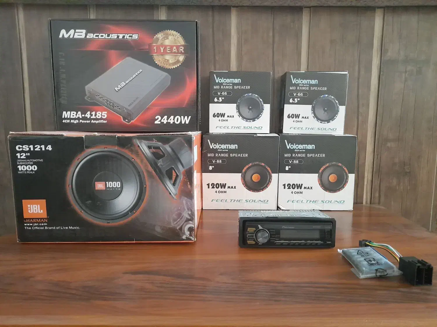 سیستم پایونر سونی کنوود ضبط آمپلی ساب میدرنج تیوتر|قطعات یدکی و لوازم جانبی|شیراز, پانصد دستگاه ارتش|دیوار