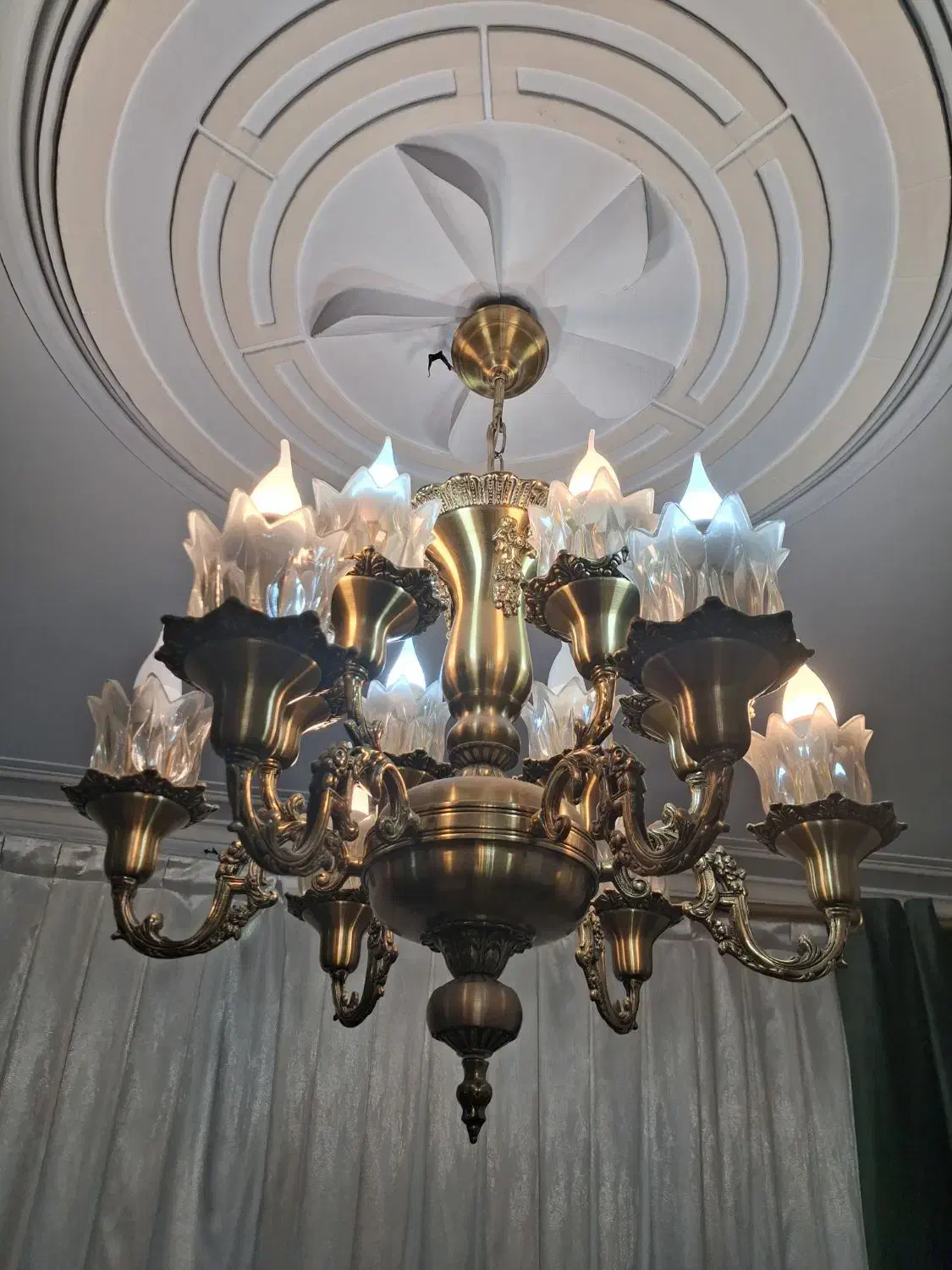 لوستر تمام برنج|لوستر و چراغ آویز|تهران, مختاری|دیوار