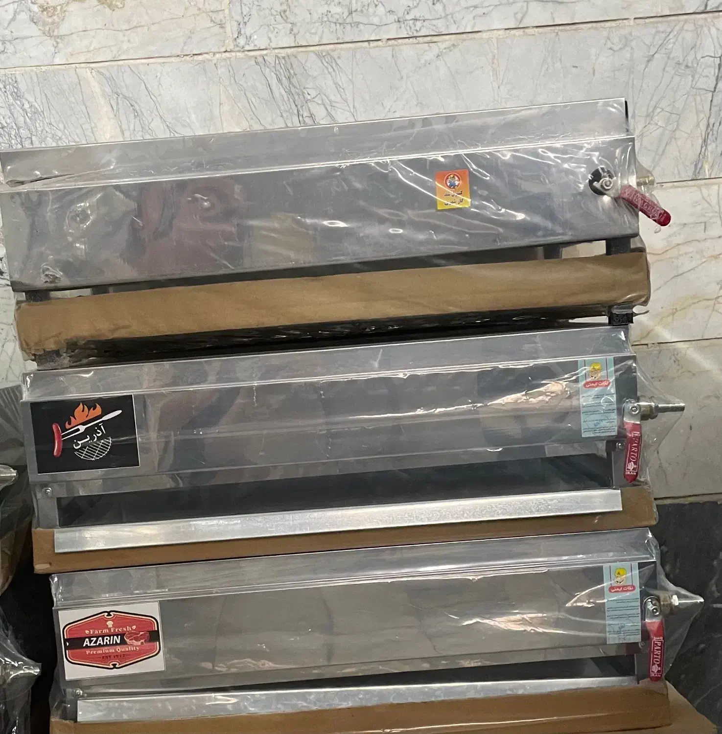 تولیدپخش کباب پز گازی استیل ساده پلوپزی اذرین|اجاق گاز و لوازم برقی پختوپز|اراک, |دیوار