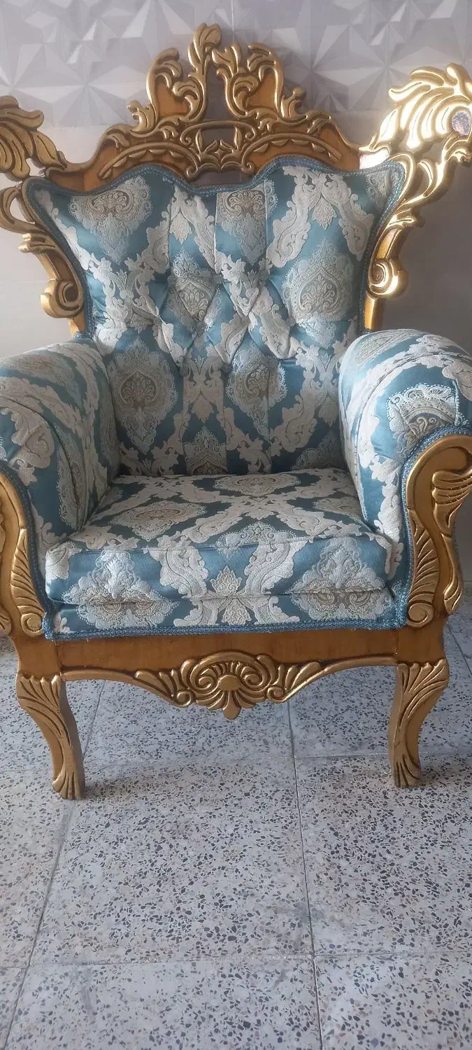 مبل سلطنتی درحد نو|مبلمان خانگی و میز عسلی|ایوان, |دیوار