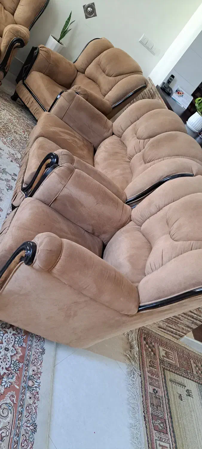 مبل ۷نفره کار کرده|مبلمان خانگی و میز عسلی|نی‌ریز, |دیوار