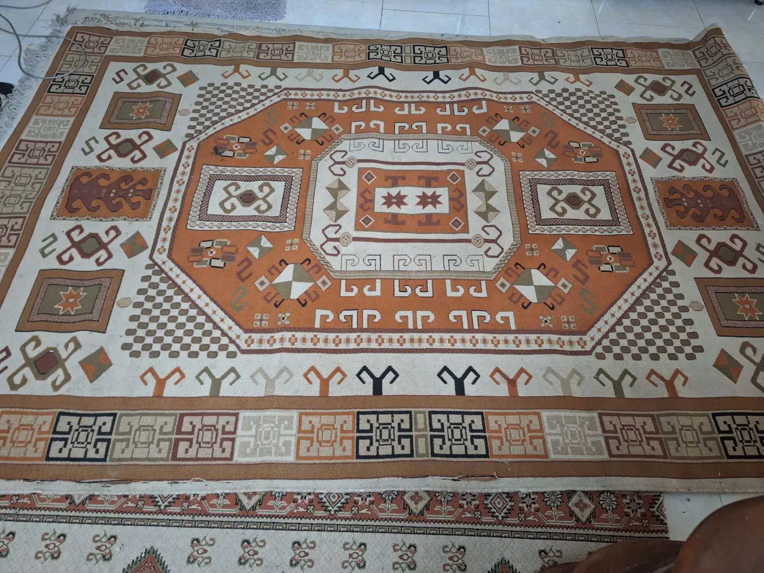 گلیم فرش ۶ متری و راهرو یا کناره|گلیم، جاجیم، گبه|مشهد, شفا|دیوار