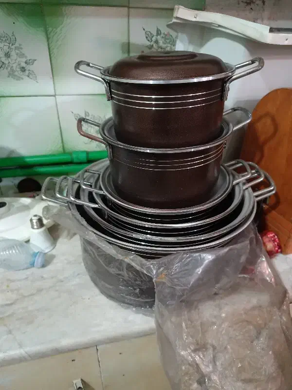 قابلمه طرح تفلون 12پاچه|ظروف پخت‌وپز|قم, کیوانفر|دیوار