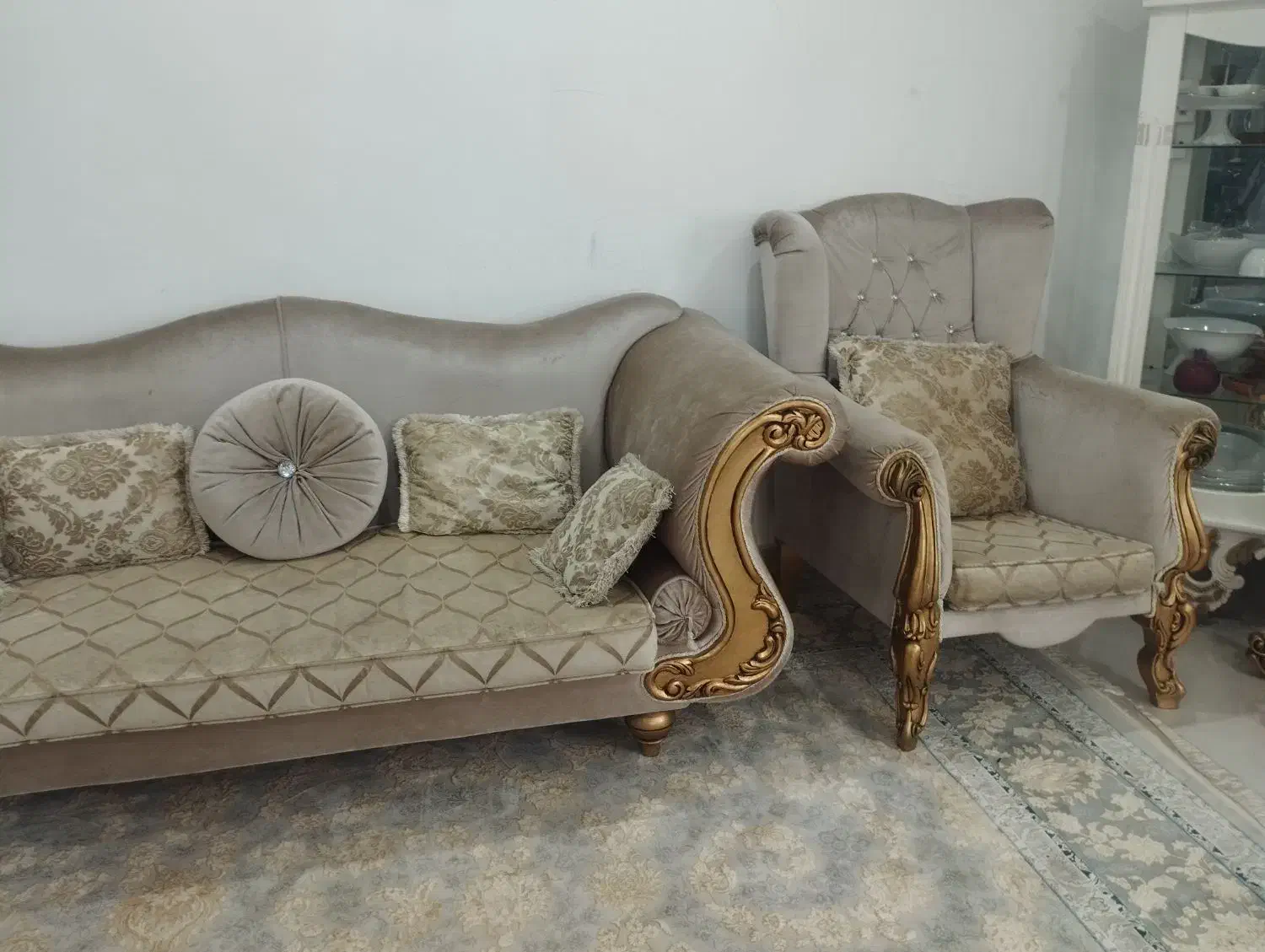 مبل سلطنتی|مبلمان خانگی و میز عسلی|علیآباد کتول, |دیوار