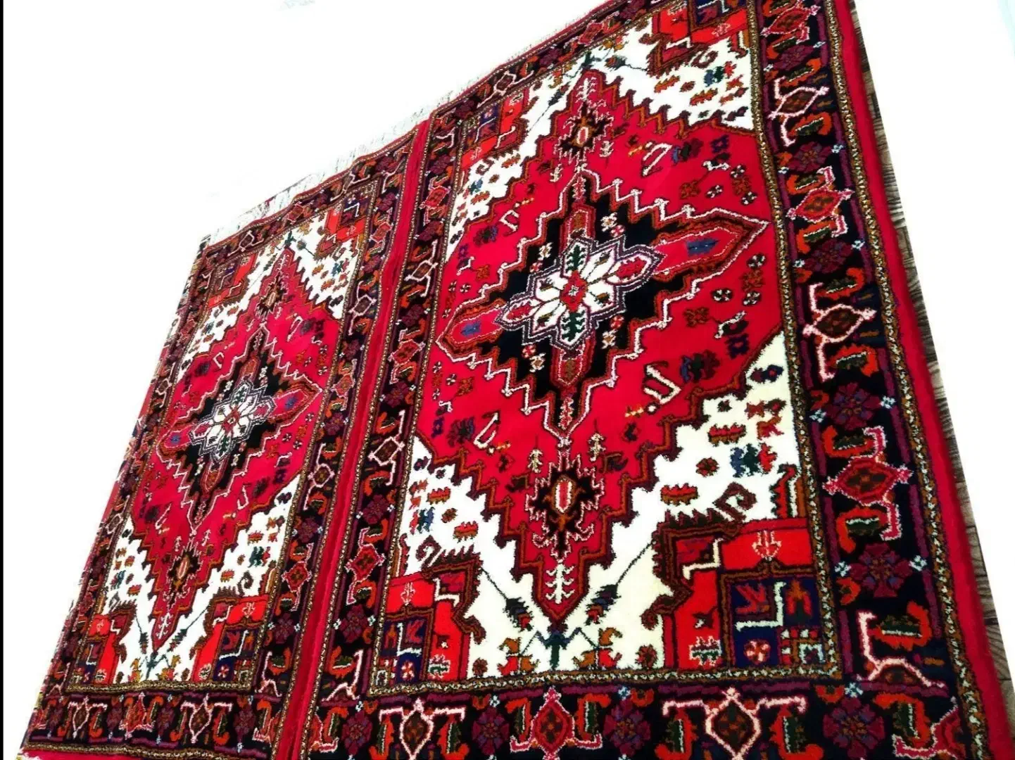 فرش طبیعی 9 متر و 6 متر  جفت هریس تاجری|فرش|اهر, |دیوار