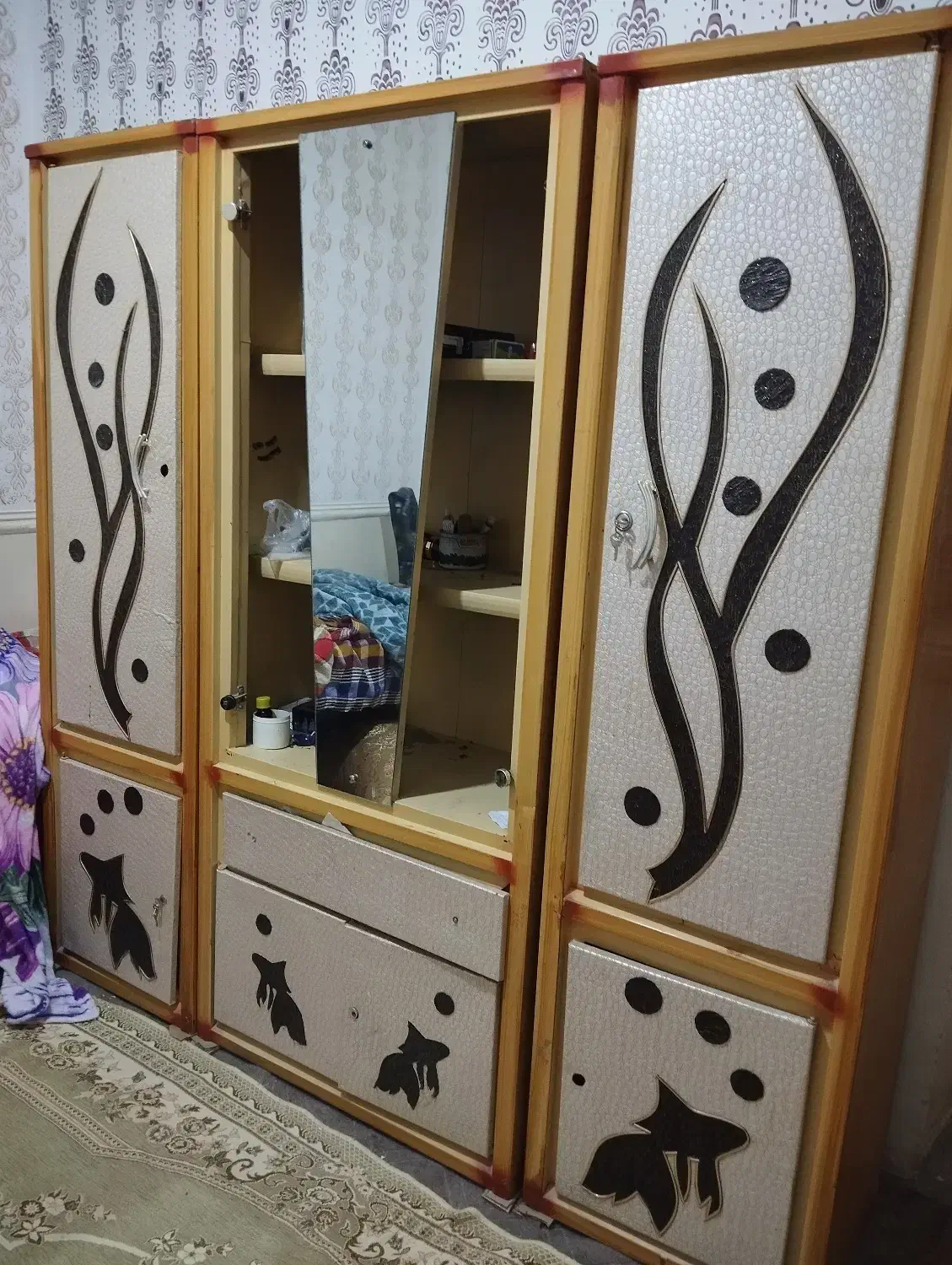 کمد سه تیکه|جاکفشی، کمد، دراور|زابل, |دیوار