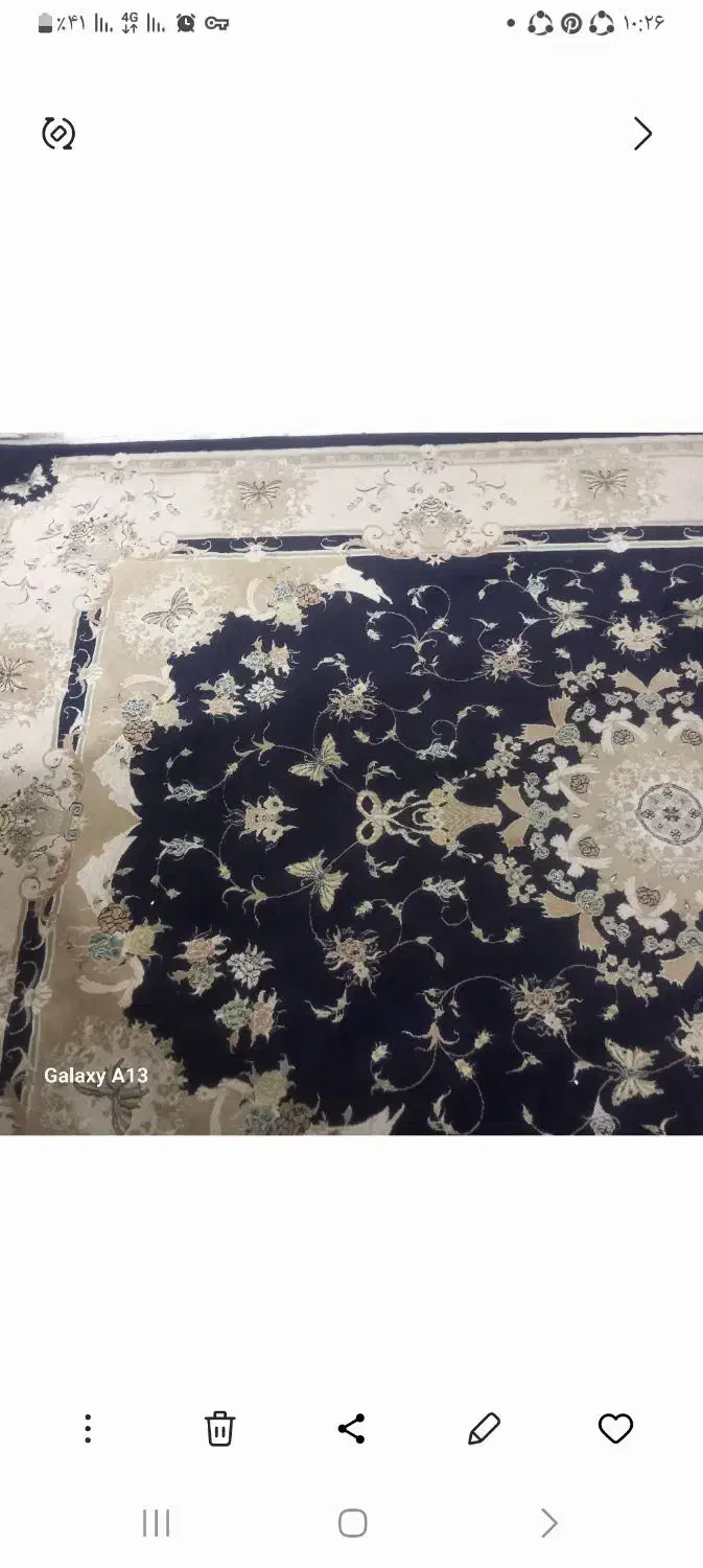 دوتا فرش ۶ متری سرمه ای|فرش|کوهدشت, |دیوار