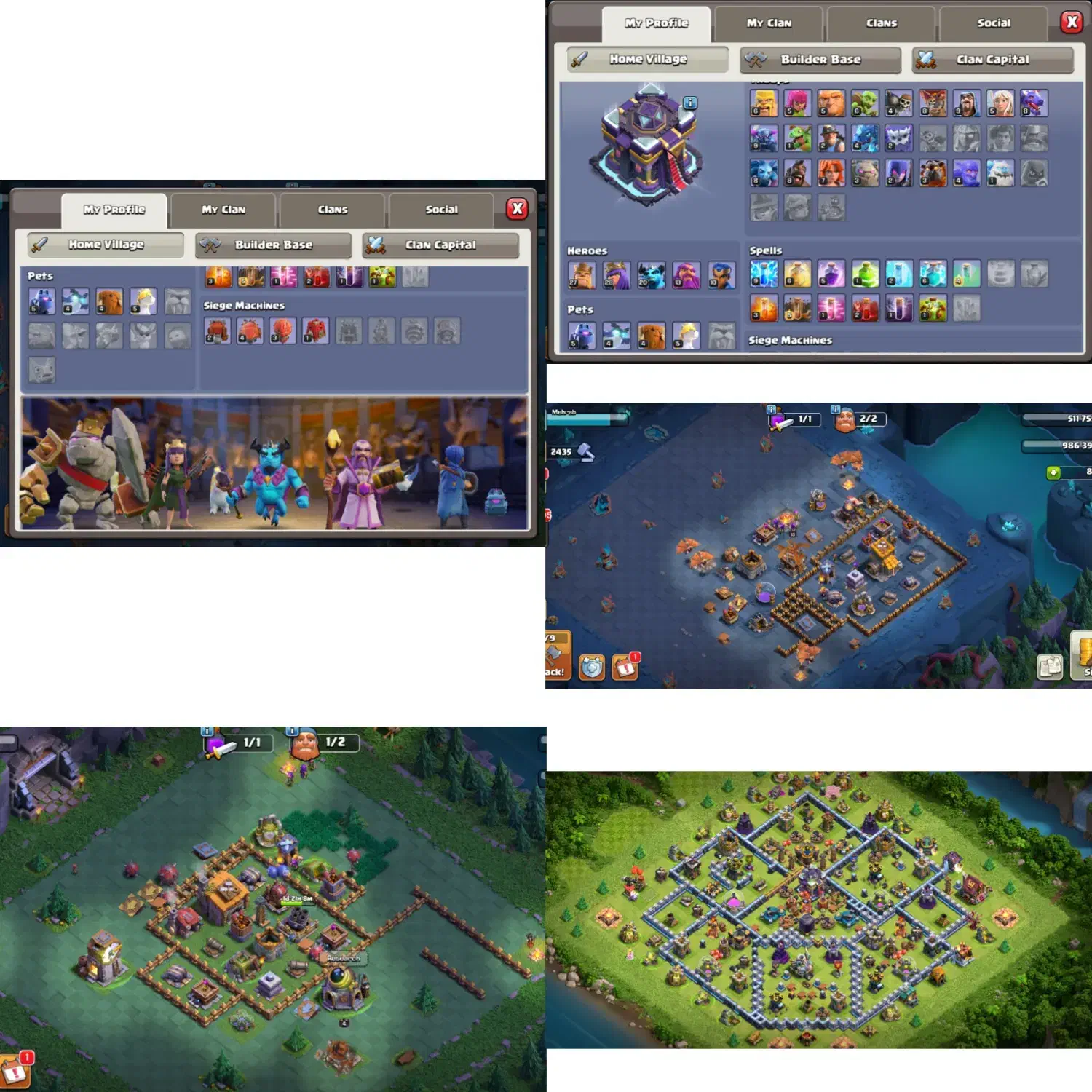 دو عدد اکانت مهندسی کلش|کنسول، بازی ویدئویی و آنلاین|اهر, |دیوار