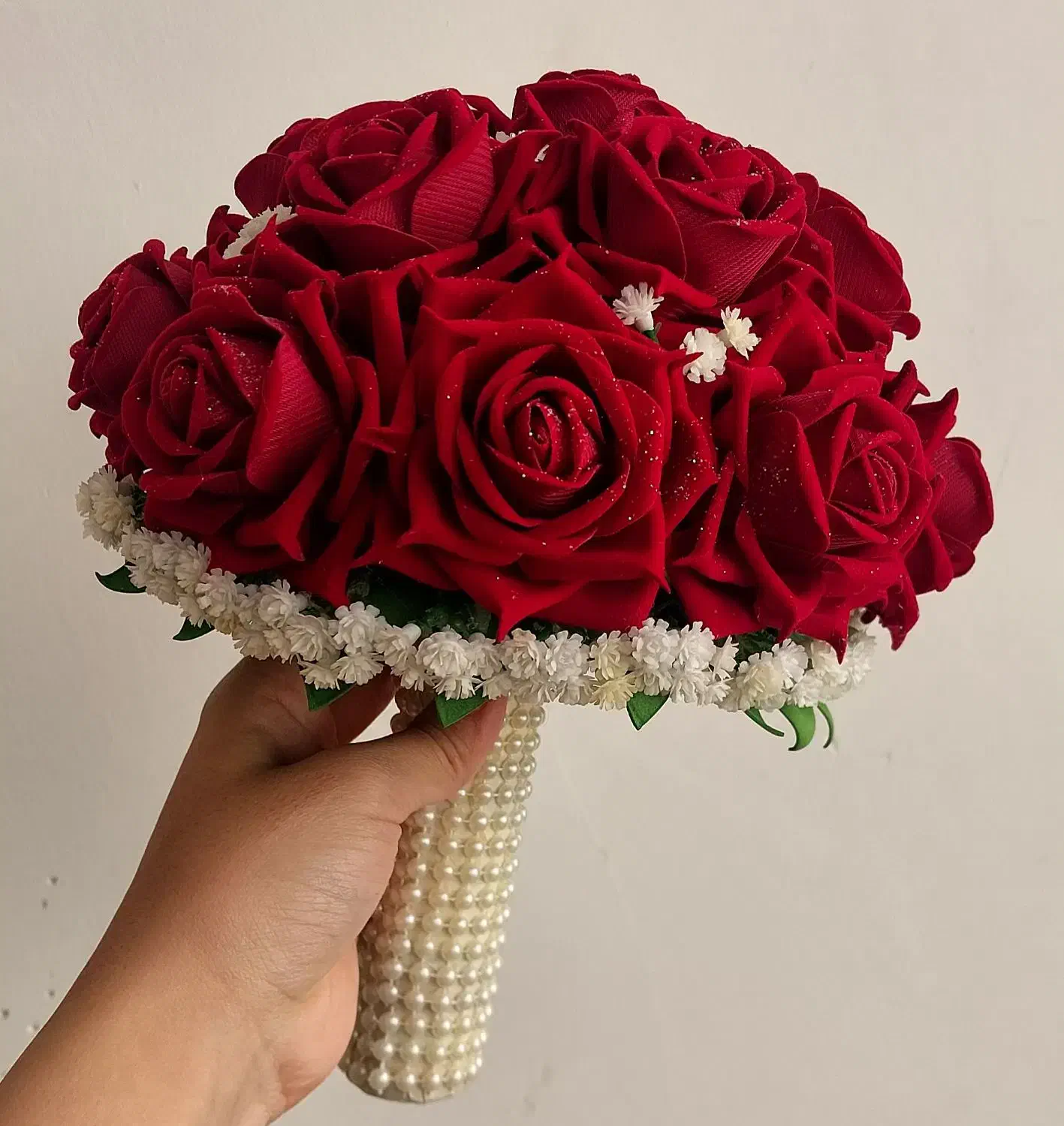 دسته گل عروس رز مخمل|گل مصنوعی|سبزوار, گلشن|دیوار