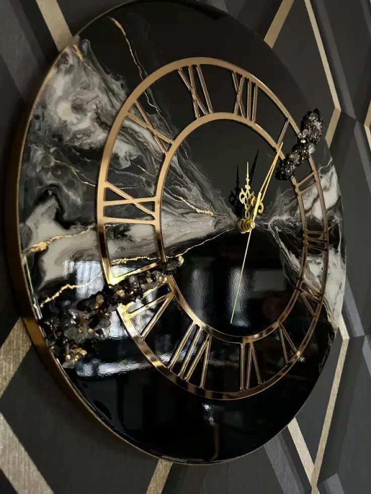 ساعت رزینی باشکوه برای تغییر دکور|ساعت دیواری و تزئینی|کرج, گوهردشت|دیوار