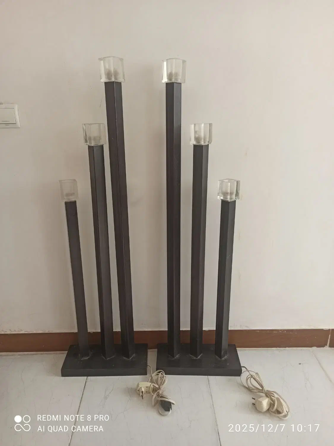 دوعدد آباژور آهنی که مثلش ندیدین|چراغ خواب و آباژور|ملایر, |دیوار