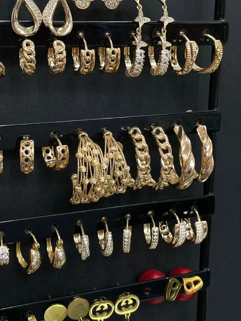 گوشواره های حلقه ای آبکاری طلا|بدلیجات|اهواز, نادری|دیوار