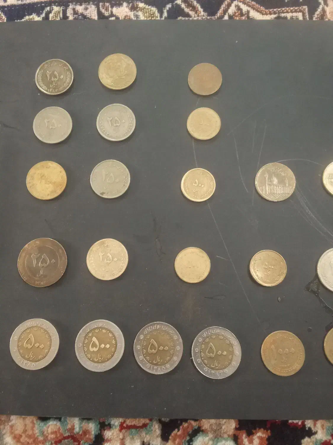 سکه ی ۵ریالی ۱۰ریالی وغیره|کلکسیون سکه، تمبر، اسکناس|ابریشم, |دیوار