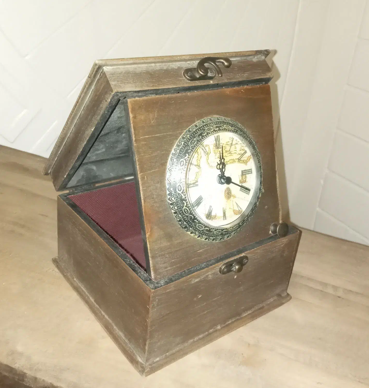 ساعت رو میزی چوبی آنتیک قدیمی|کلکسیون اشیاء عتیقه|تهران, خواجه نظام الملک|دیوار