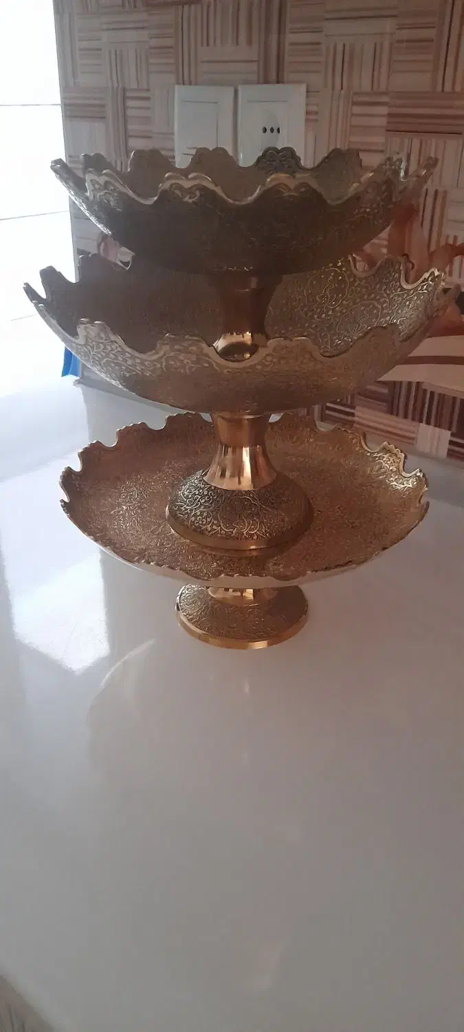 ۳تکه ظروف پذیرایی برنزنونو|ظروف سرو و پذیرایی|سنندج, |دیوار