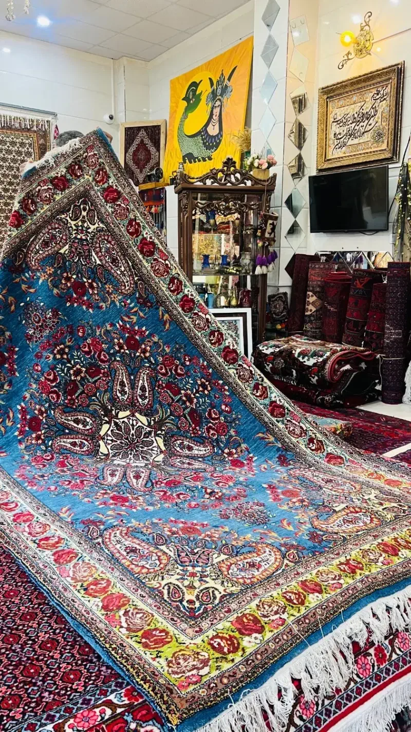 فرش دستباف چلە ابریشم|فرش|سنندج, |دیوار