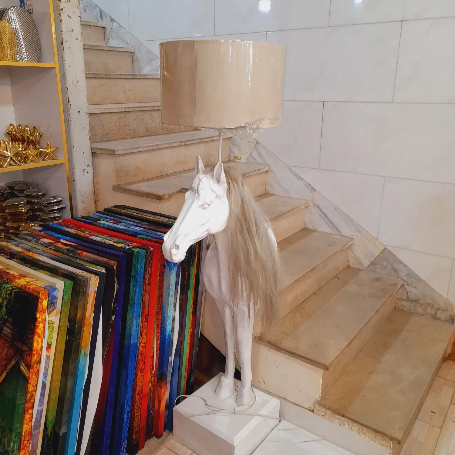 اباژور ایستاده اسب فایبر گلاس اک|چراغ خواب و آباژور|قم, شهرک فاطمیه|دیوار
