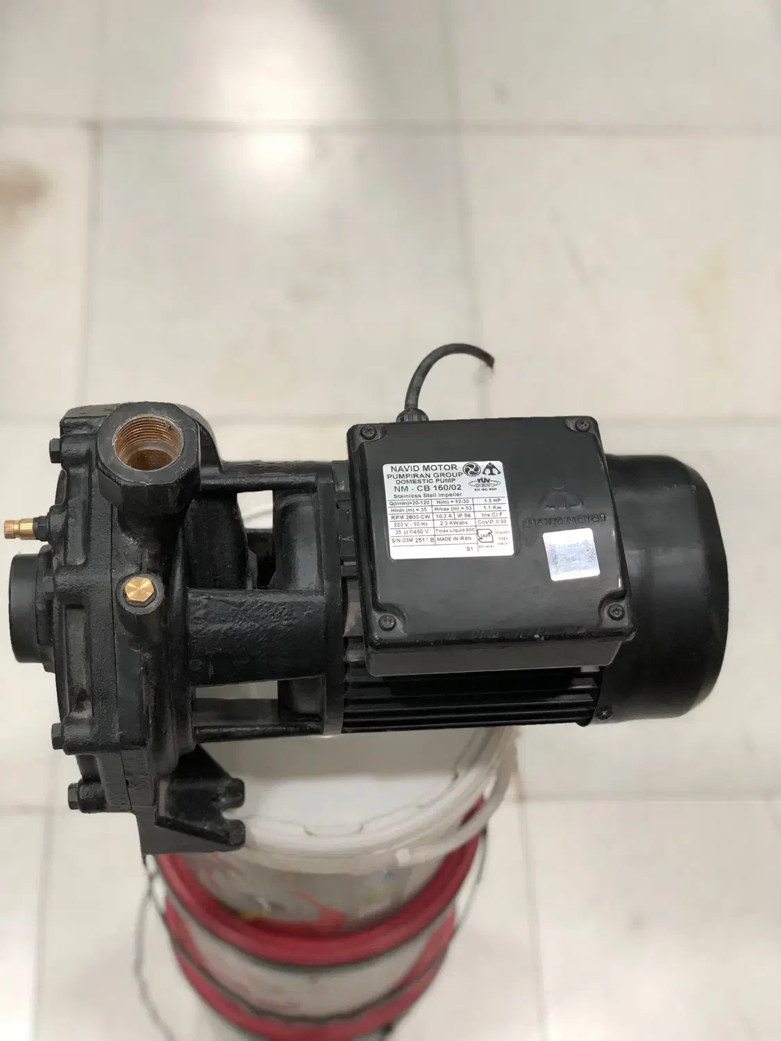 پمپ اب ۱/۵ اسب نوید موتور|مصالح و تجهیزات ساختمان|سبزوار, شهرک اندیشه|دیوار
