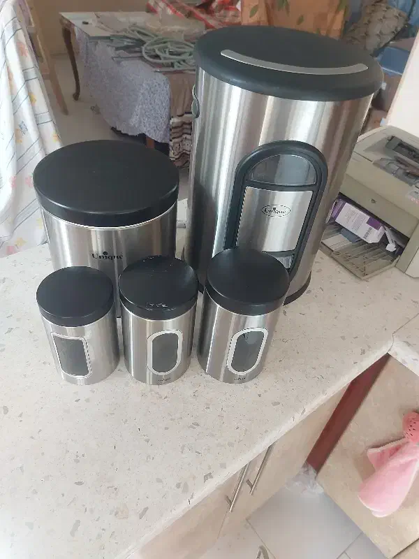 جا برنجی و جا قندی و جا حبوبات استیل مارک یونیک|ظروف نگهدارنده، پلاستیکی، یک‌بارمصرف|تبریز, |دیوار