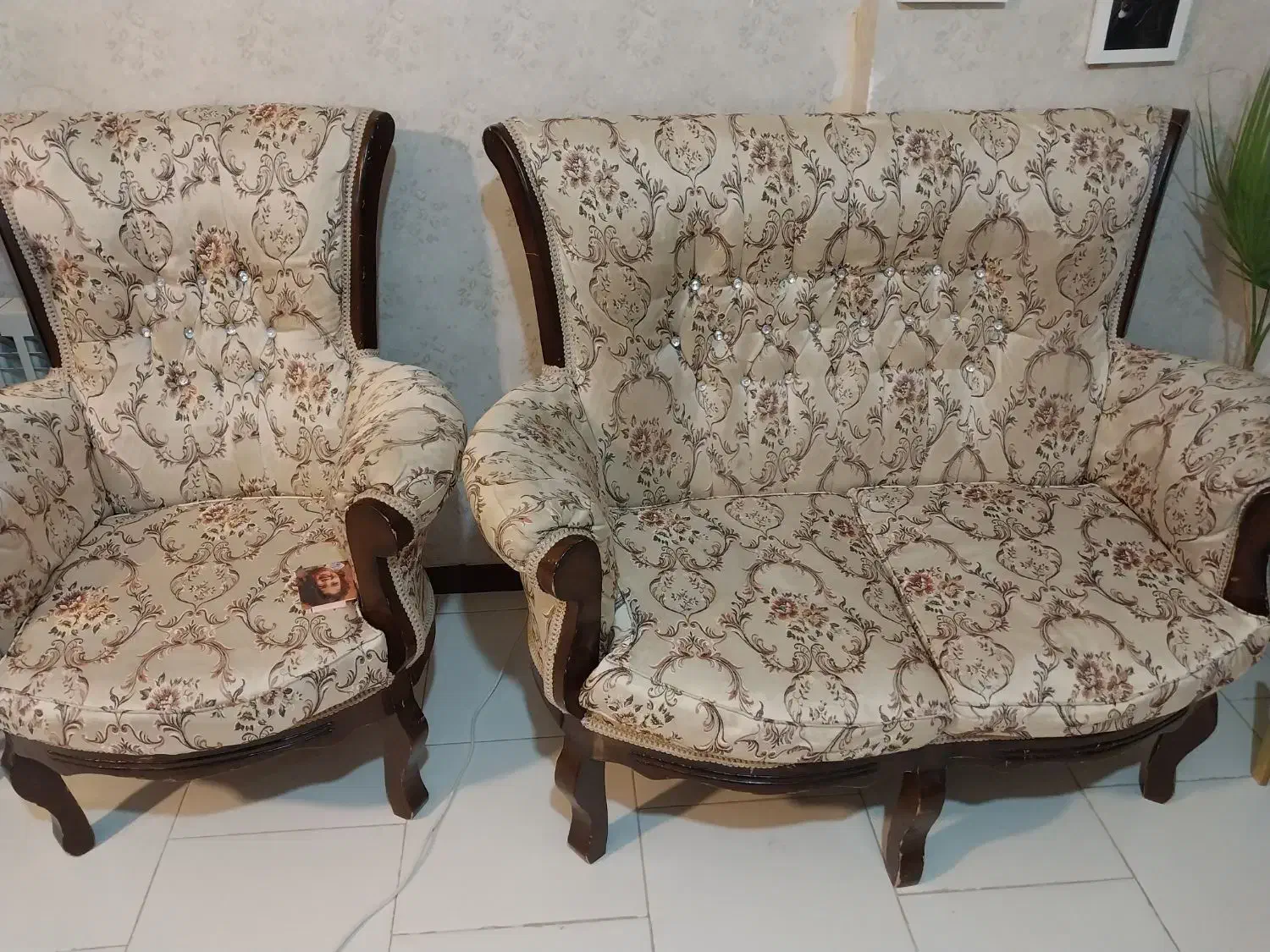 مبل سلطنتی  راحتی چوپ گردو|مبلمان خانگی و میز عسلی|سهند, |دیوار