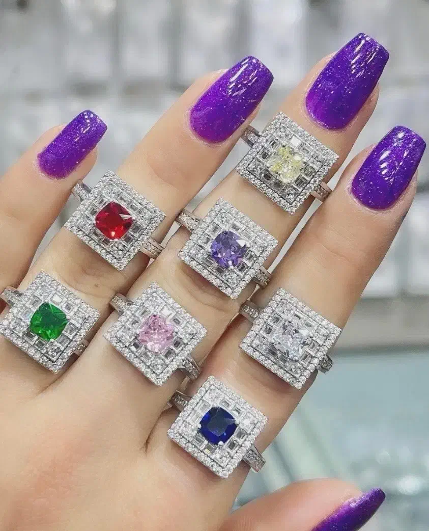 انگشتر جواهر تمام نقره مدل آمیتیس رنگی|بدلیجات|تبریز, |دیوار