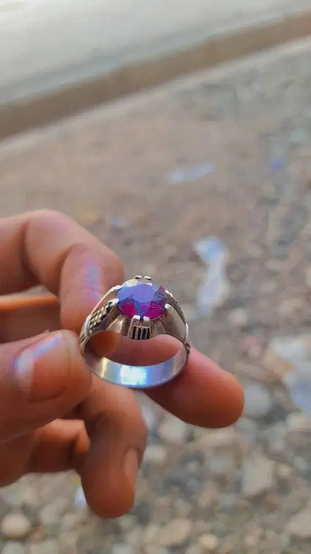 انگشتر نقره کله یاقوت سرخ|جواهرات|خرم‌آباد, |دیوار