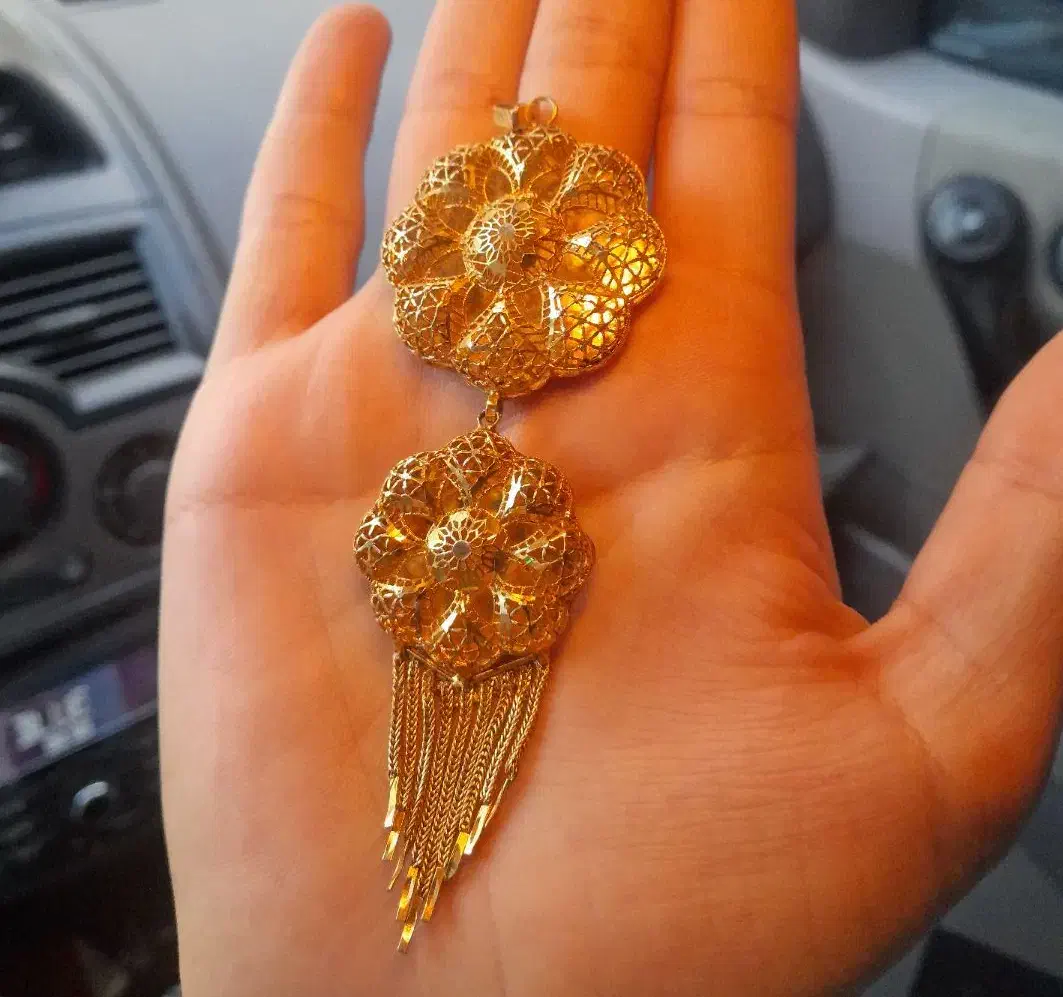 گردنبند پلاک نقره بحرینی زنانه آبکاری طلا(کپی طلا)|جواهرات|شیراز, وصال|دیوار