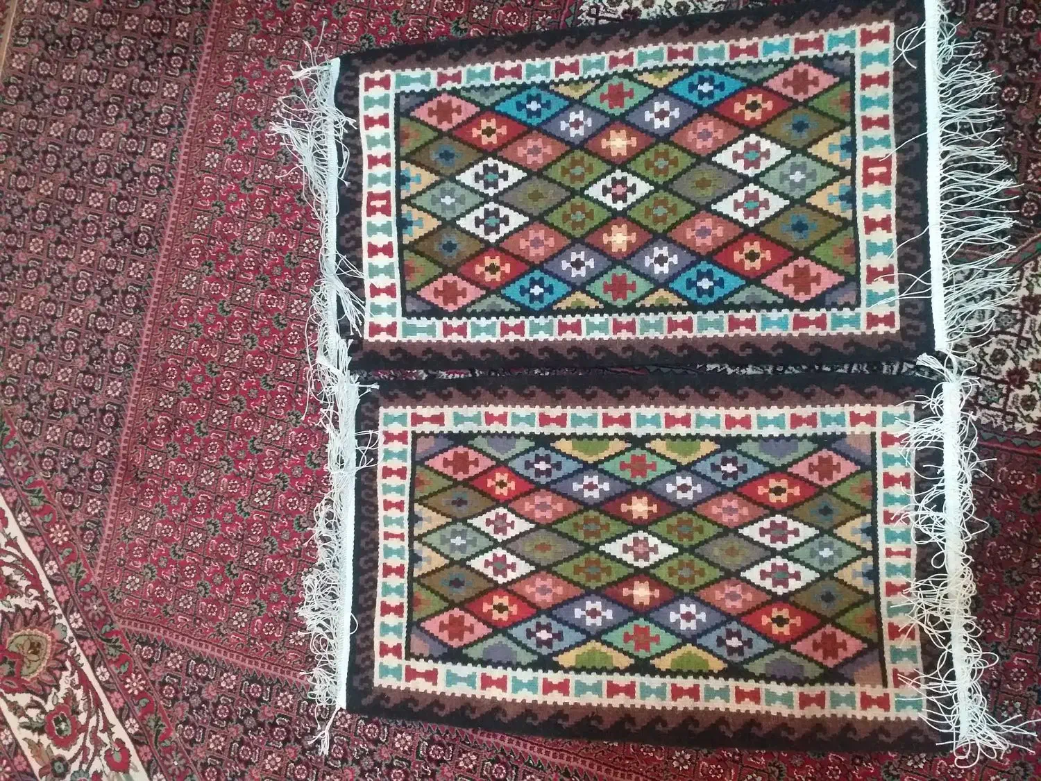 گلیم پشمی دستبافت|گلیم، جاجیم، گبه|زنجان, |دیوار