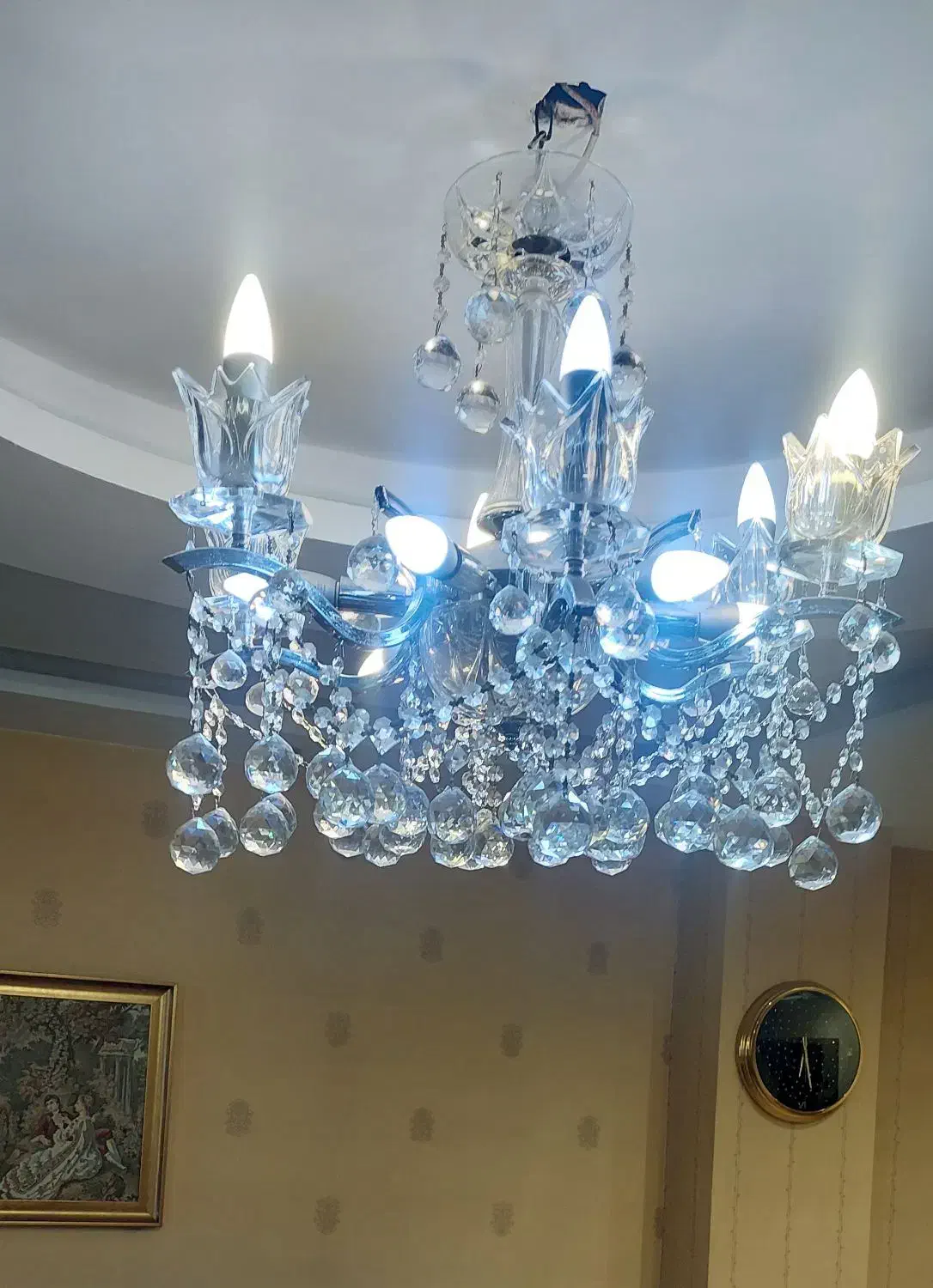 لوستر کریستال اصل خارجی وقدیمی|لوستر و چراغ آویز|کرج, فاز ۳ مهرشهر|دیوار