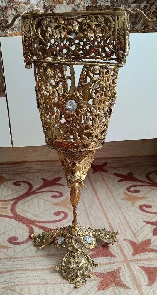 سطل وجا دستمالی برنز|صنایع دستی و سایر لوازم تزئینی|ملکان, |دیوار