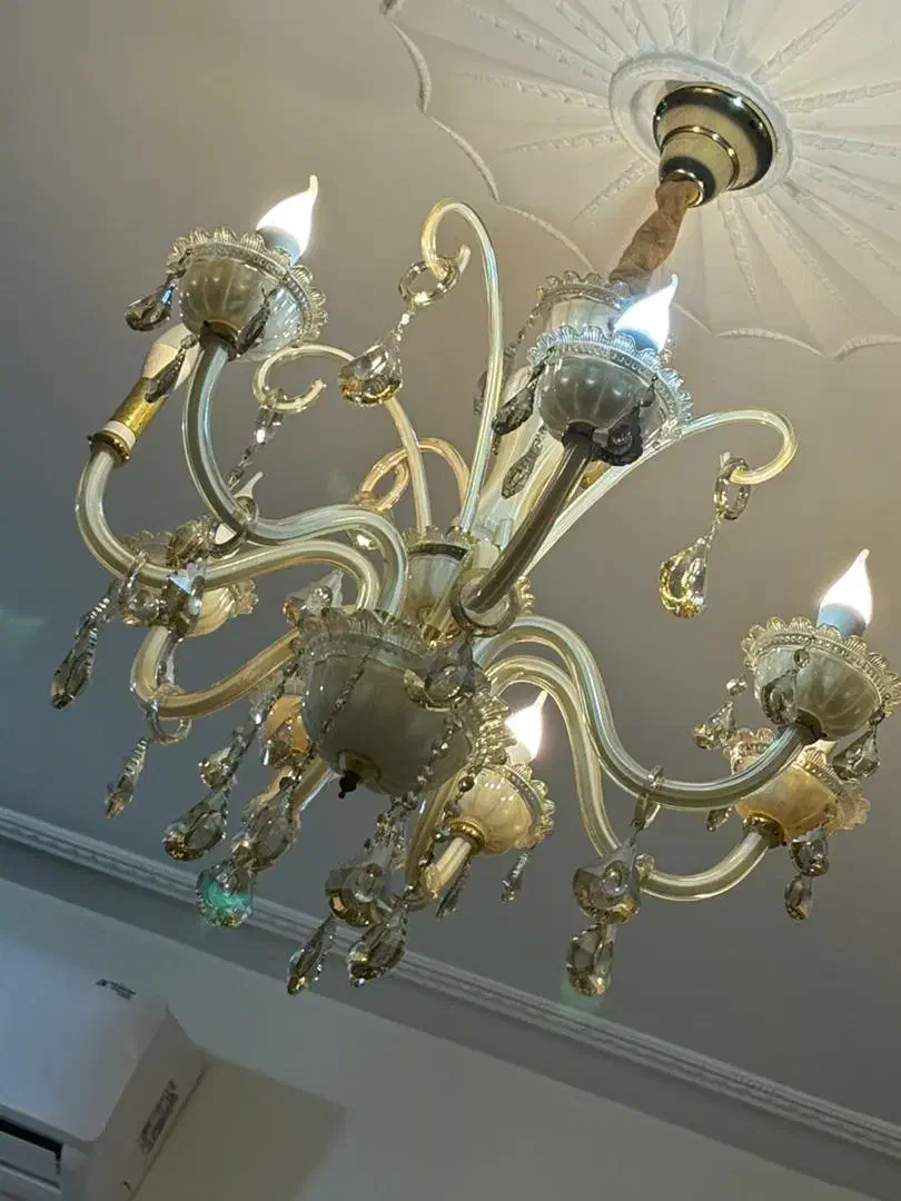 لوستر گل لاله شیشه ای|لوستر و چراغ آویز|تهران, ده‌ونک|دیوار