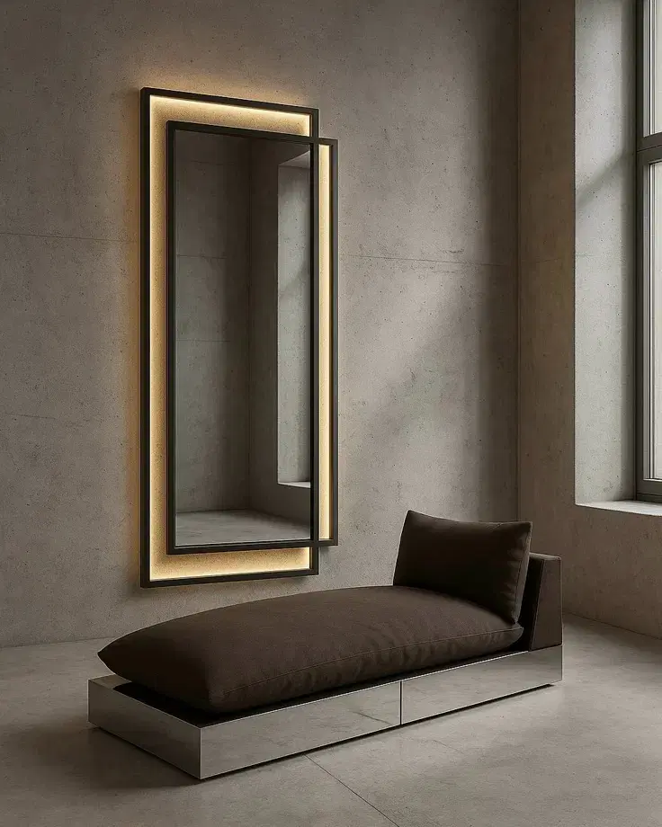 قاب فلزی اینه قدی مستطیل دوبل|آینه|تهران, خاوران|دیوار