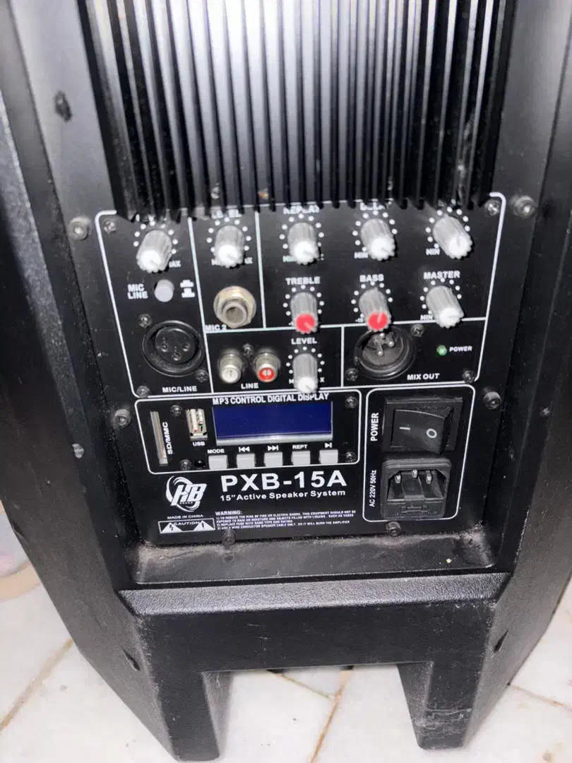 باند اکتیو 15 اینچ HB PXB-15A سالم و پرقدرت|صوتی و تصویری|ساری, |دیوار