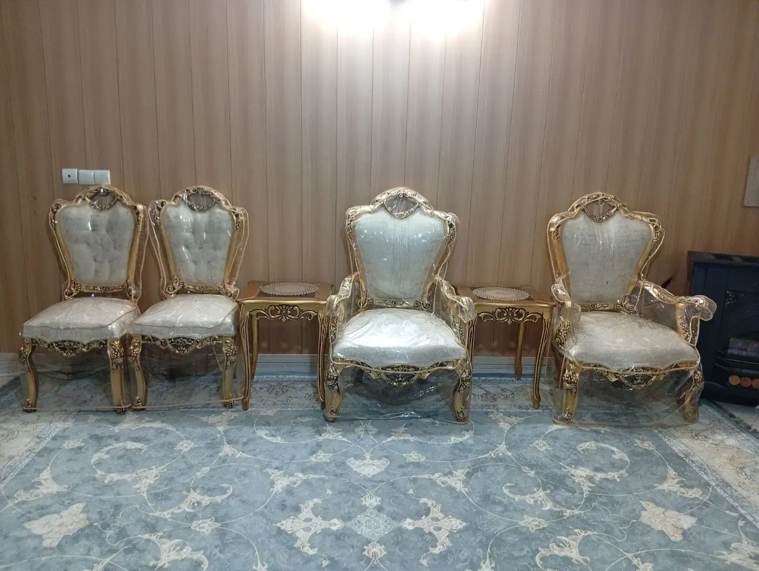 مبل 9نفرتمیزوسالم منبت کاری تمیز|مبلمان خانگی و میز عسلی|طرقبه, |دیوار