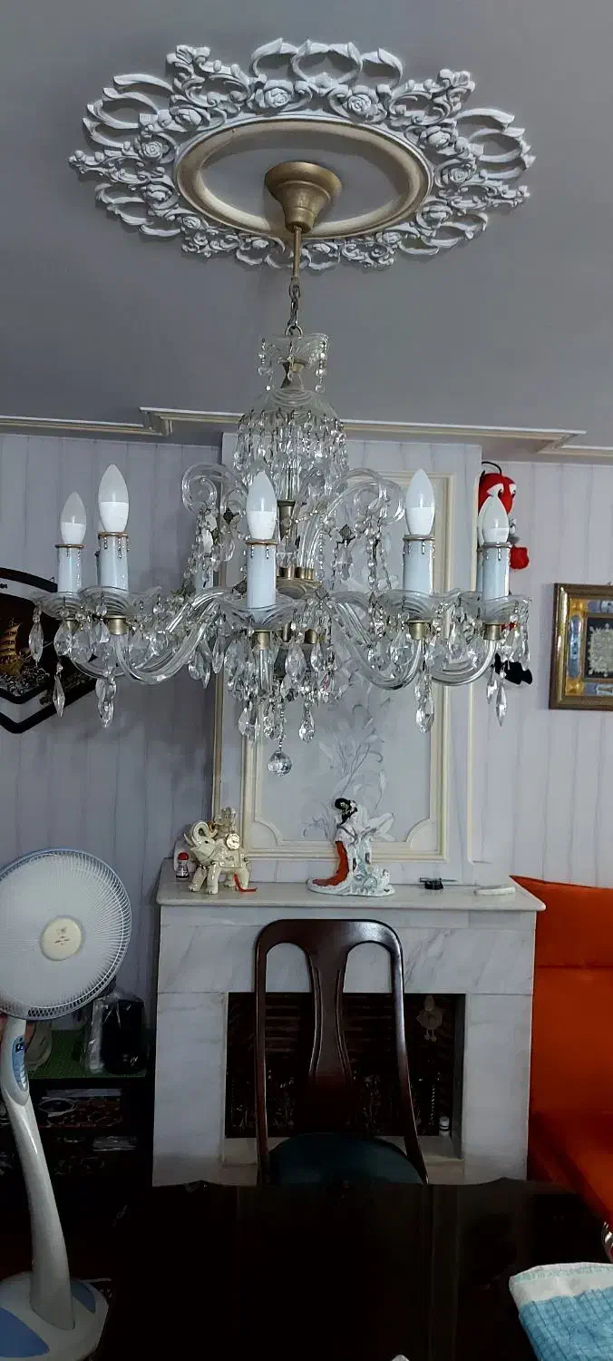 لوستر کریستال چک.|لوستر و چراغ آویز|تهران, خواجه نظام الملک|دیوار