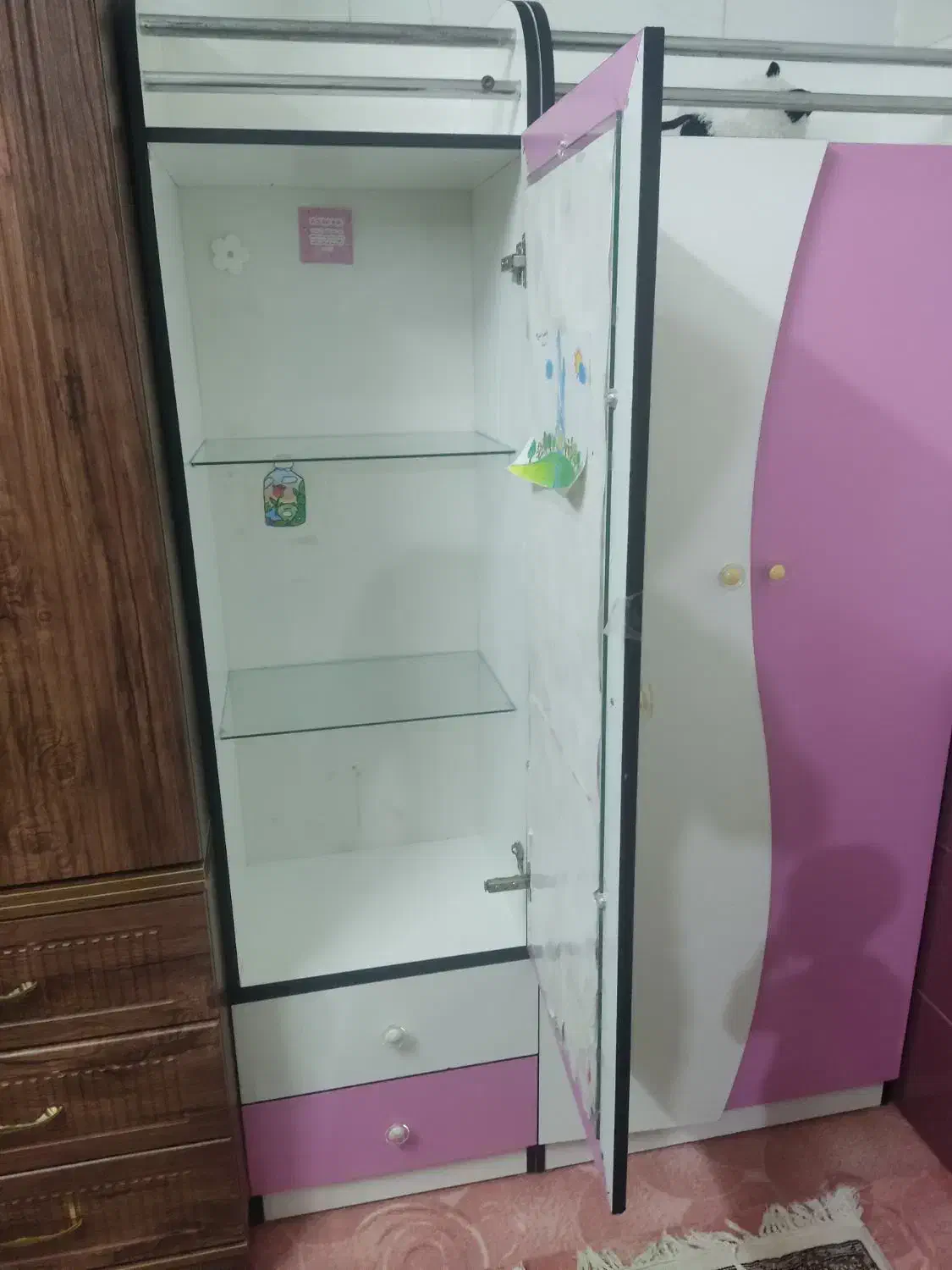 کمد کودک|جاکفشی، کمد، دراور|قم, زنبیل آباد|دیوار