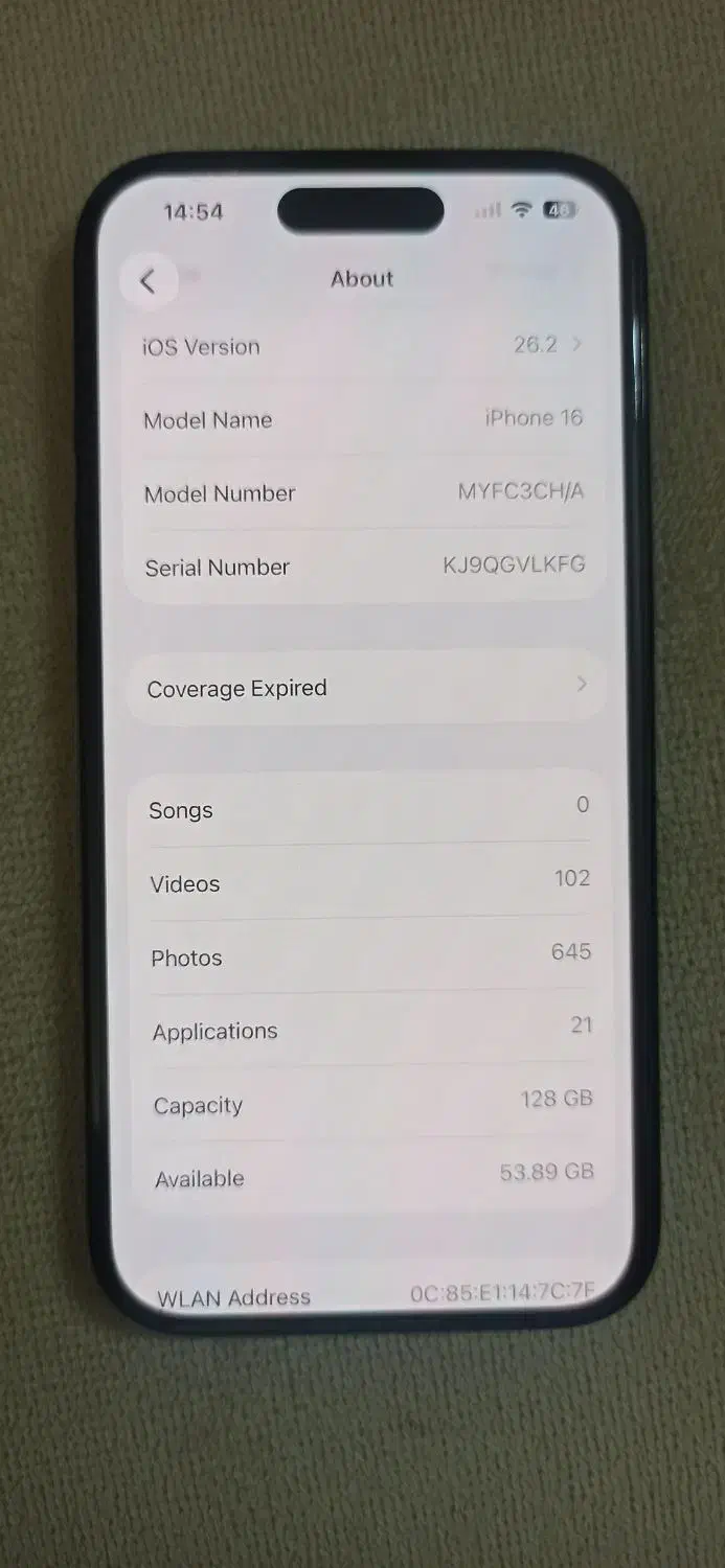 گوشی آیفون ۱۶ باطری ۹۹%|موبایل|کاشان, فاز ۱ ناجی آباد|دیوار
