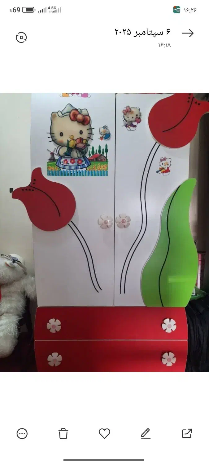 تخت و کمد نوجوان دخترونه ،دوچرخه سالم و در حد|تخت و سرویس خواب|قائم‌شهر, |دیوار