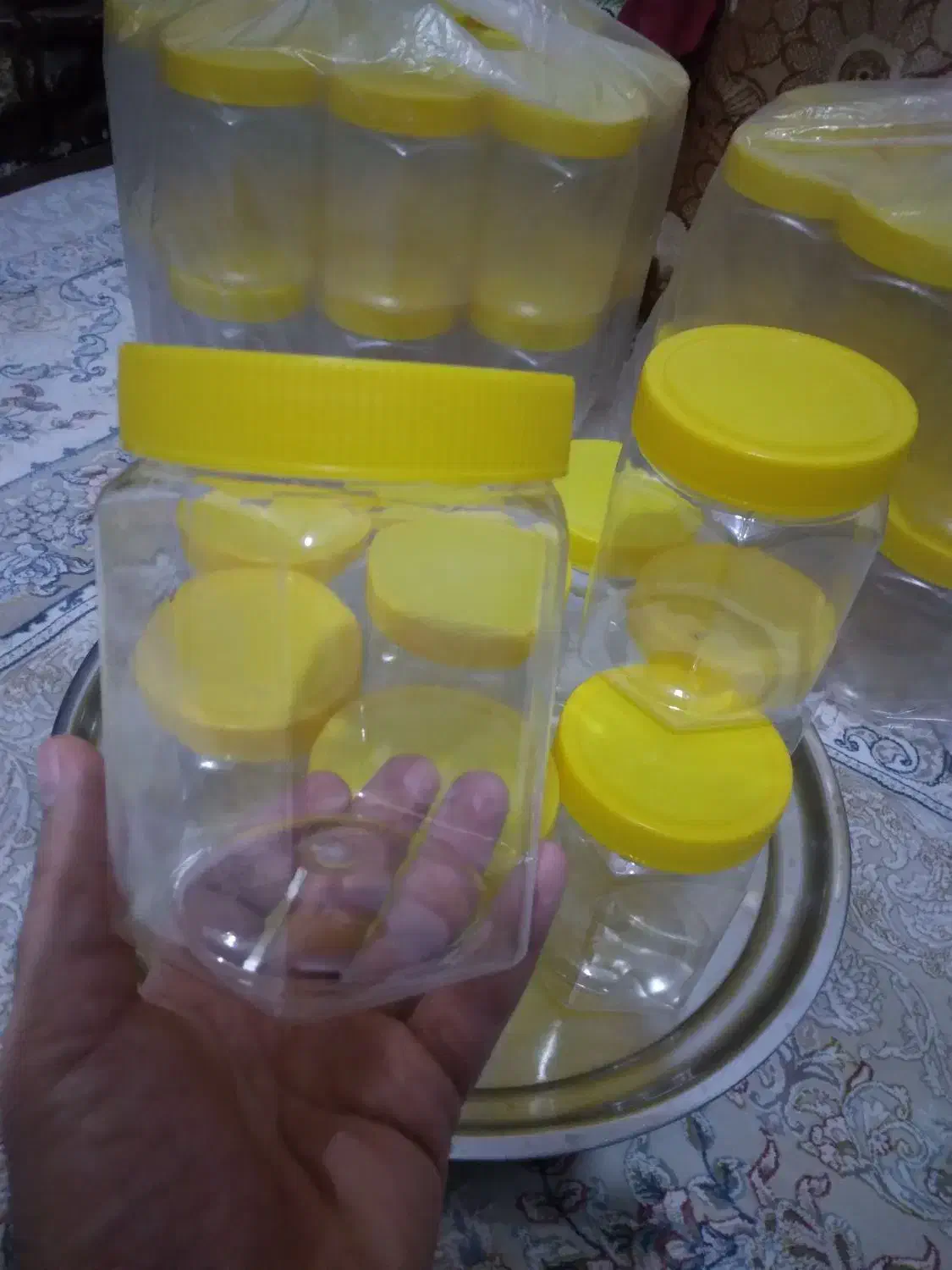 ظرف یک کیلویی جهت عسل وترشی|ظروف نگهدارنده، پلاستیکی، یکبارمصرف|خرمآباد, |دیوار