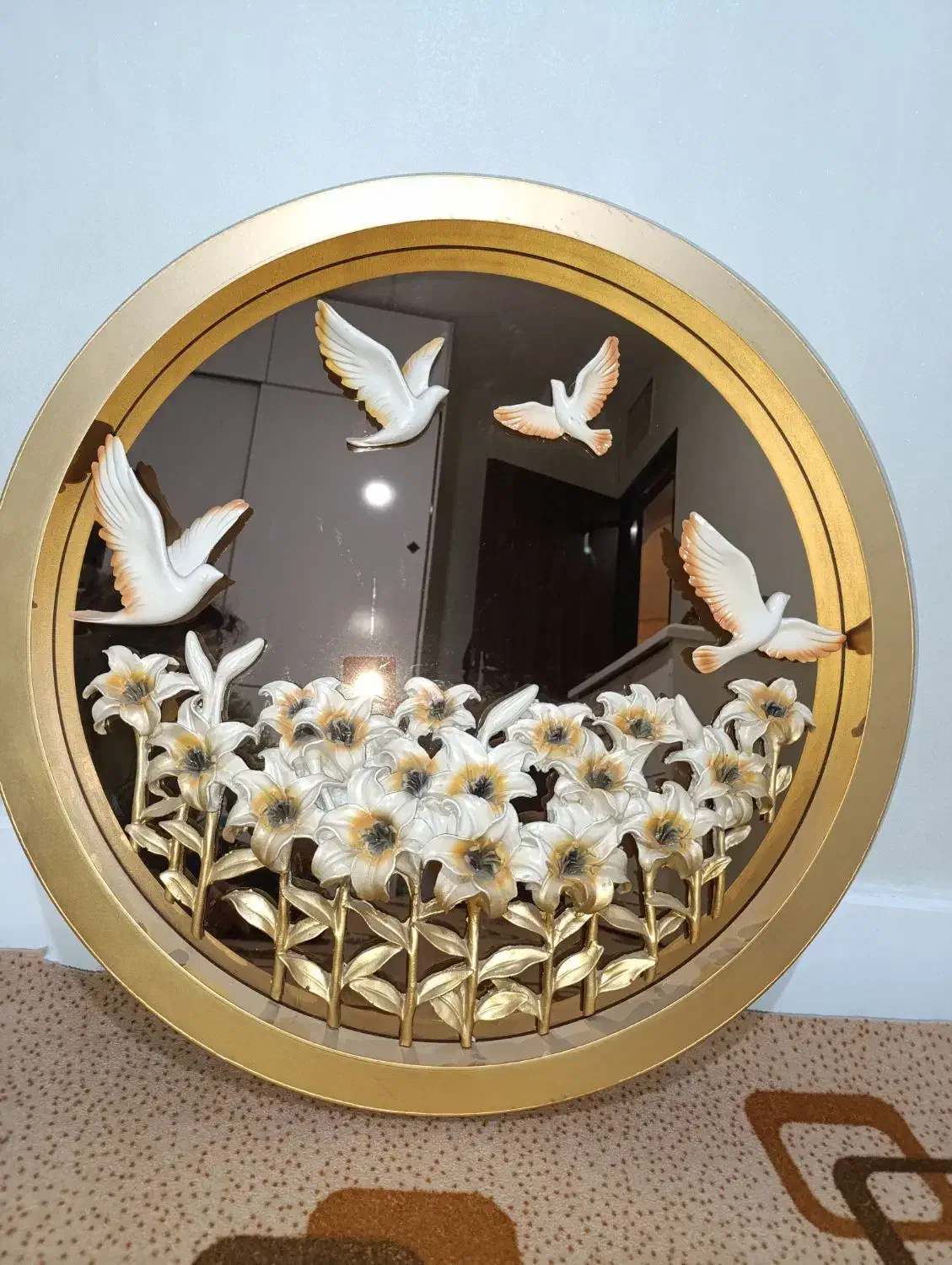 تابلو گرد آیینه ای|تابلو، نقاشی، عکس|قم, پردیسان|دیوار