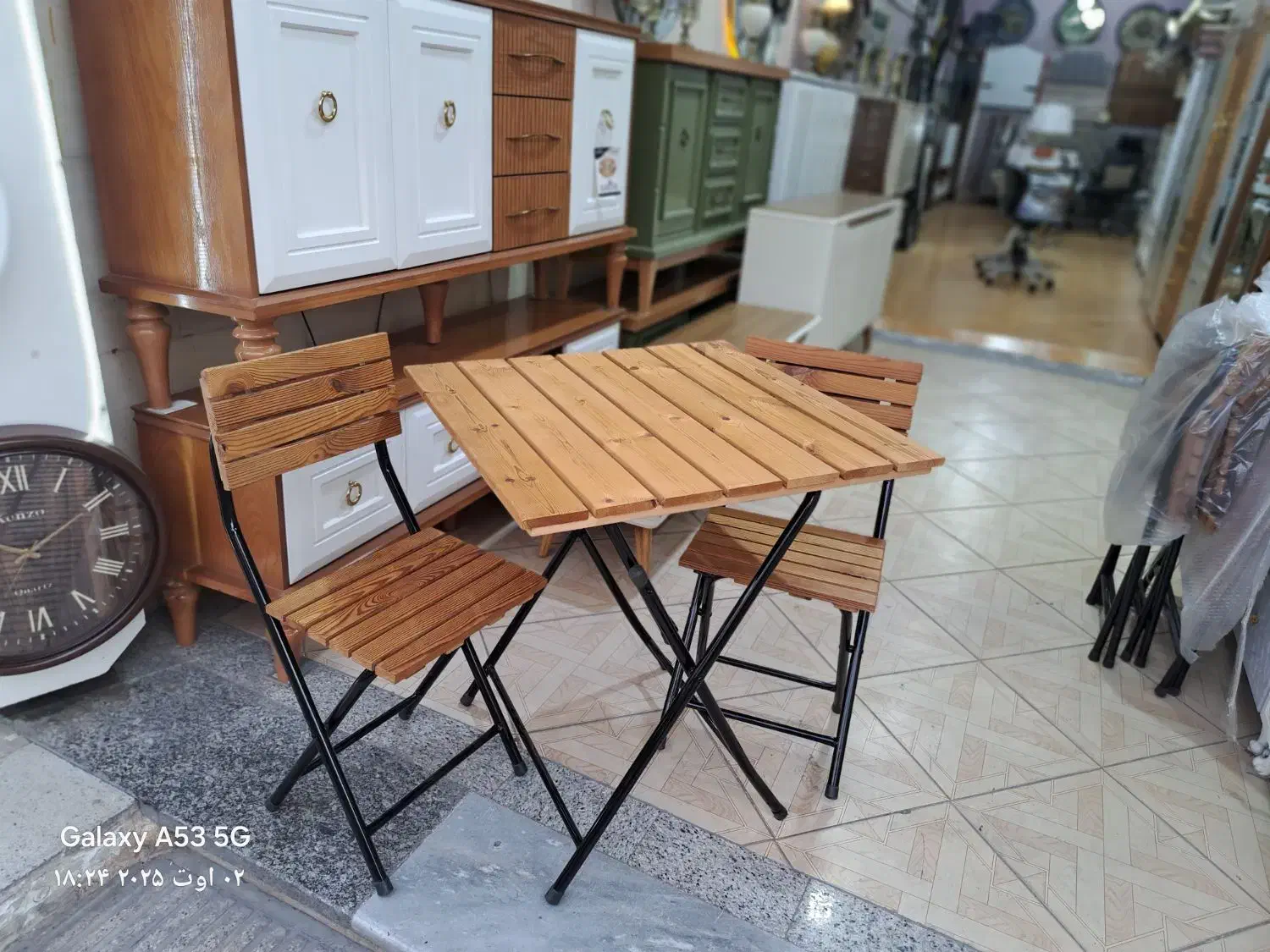 میز نهار خوری دو نفره چوبی ضد آب تاشو|میز و صندلی غذاخوری|قرچک, محمد آباد|دیوار