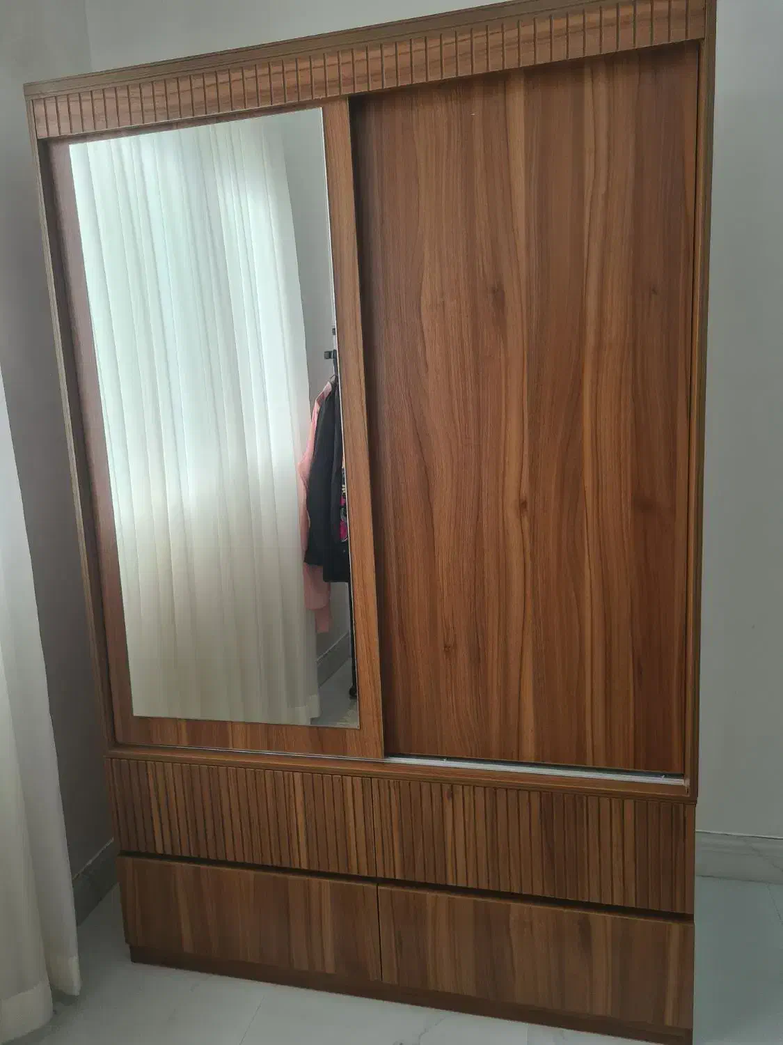 کمد لباس درب ریلی دارای ۴ تاکشو|جاکفشی، کمد، دراور|گنبد کاووس, |دیوار