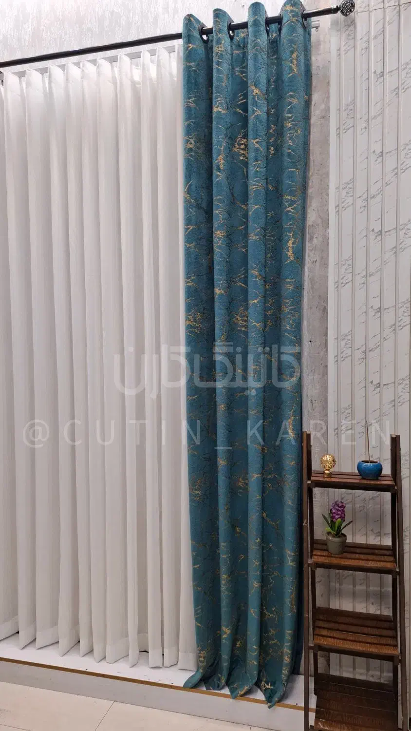 پرده آماده مخمل طلاکوب.کاتینگ مخمل طلاکوب|پرده، رانر، رومیزی|تهران, هرندی|دیوار