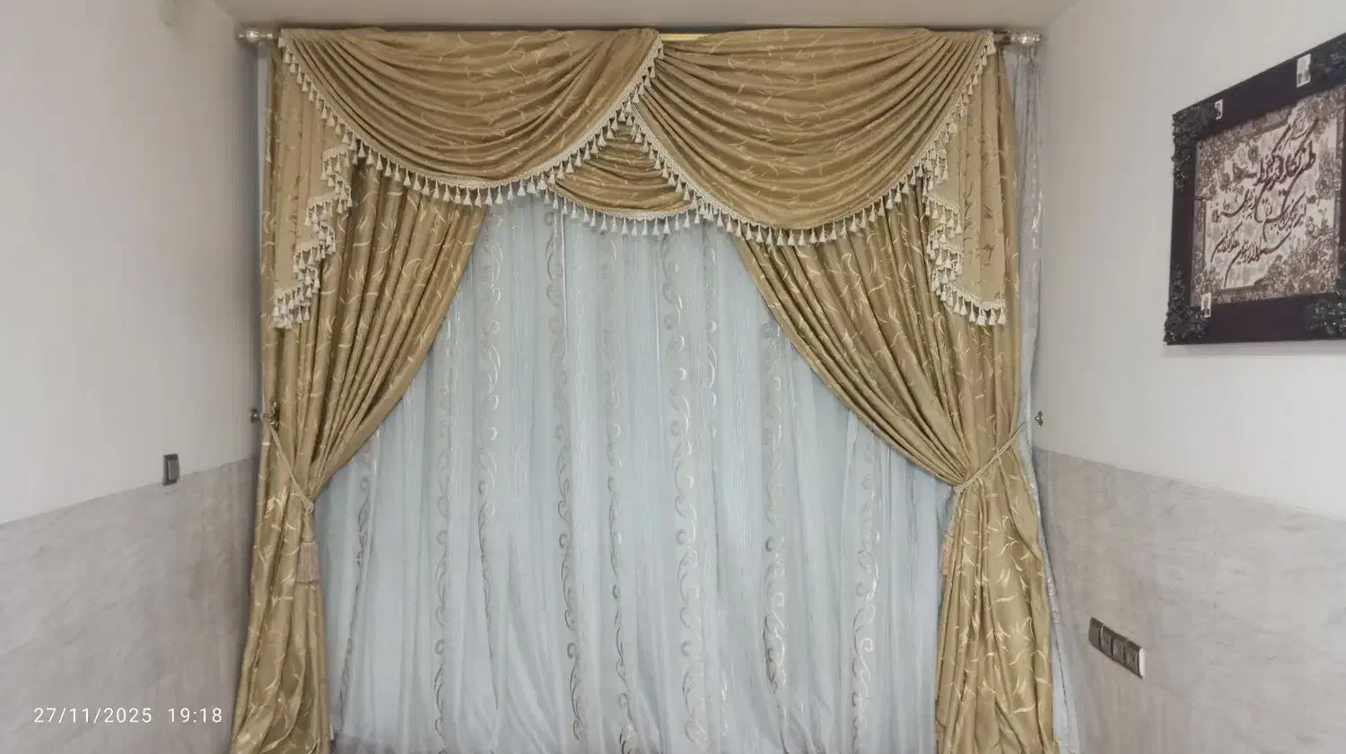 پرده برای پنجره سه متری|پرده، رانر، رومیزی|داران, |دیوار