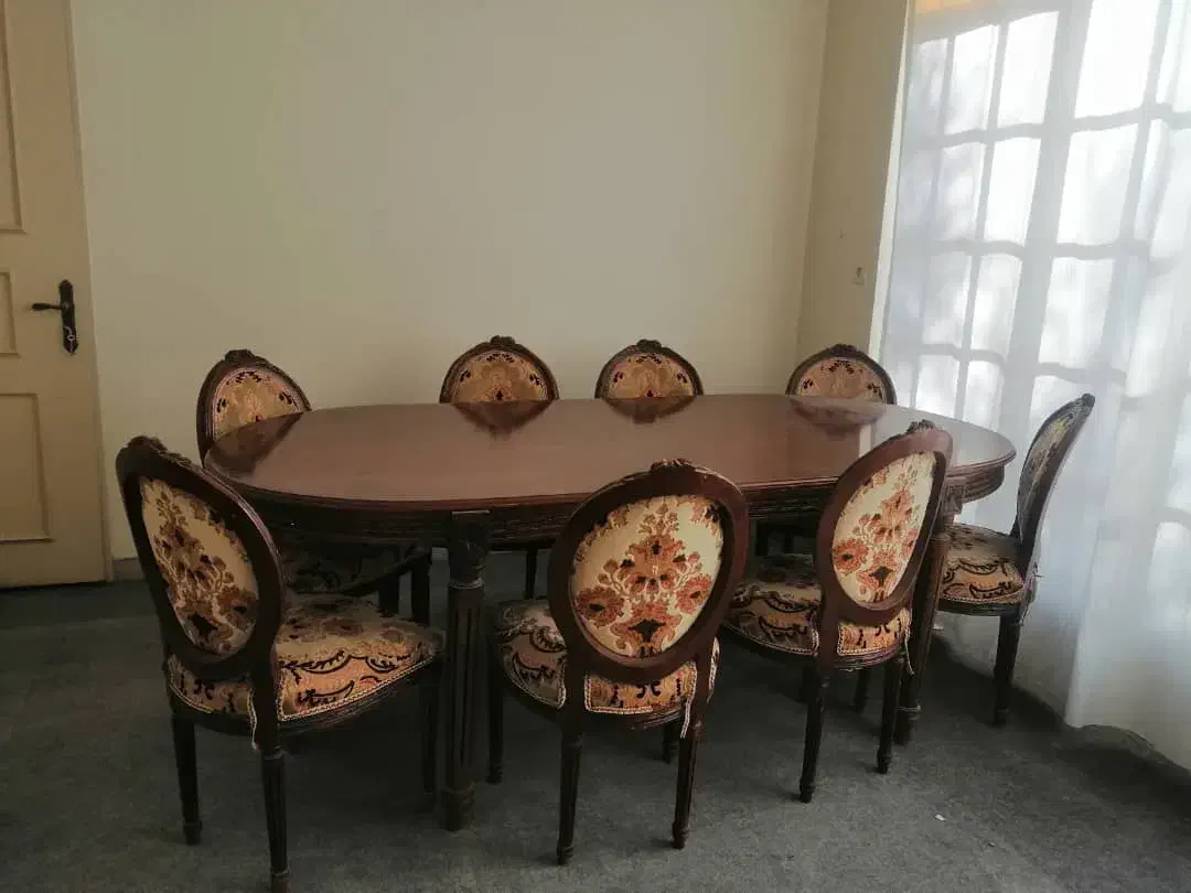 یک دست مبلمان نیم استیل با میزی نهارخوری ۱۰ نفره|مبلمان خانگی و میز عسلی|یزد, |دیوار