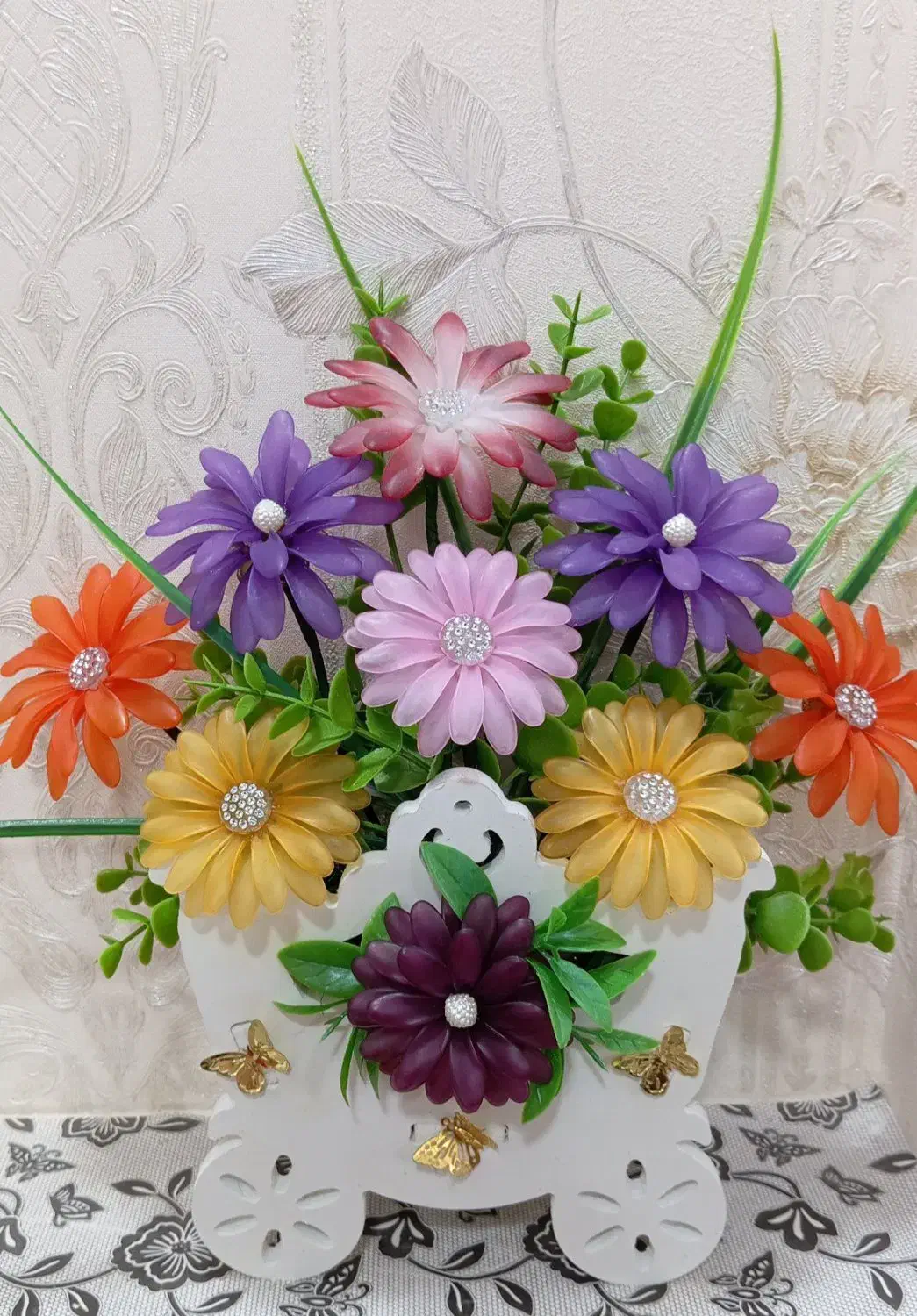 گل و گلدان کریستال|گل مصنوعی|بندرعباس, |دیوار