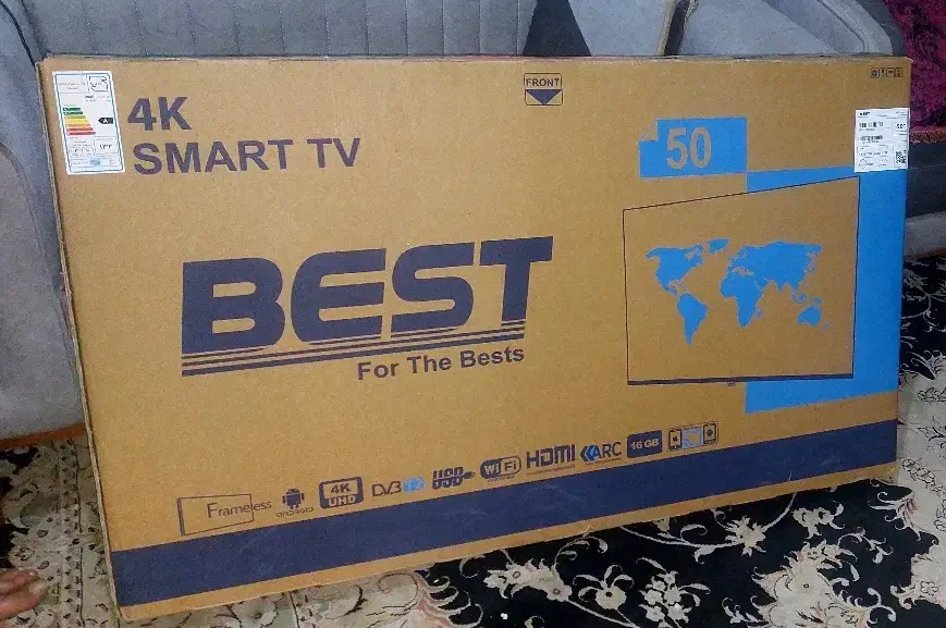 تلویزیون 50اینچbest هوشمنداکبند باگارانتی|تلویزیون و پروژکتور|اهواز, پردیس دو|دیوار