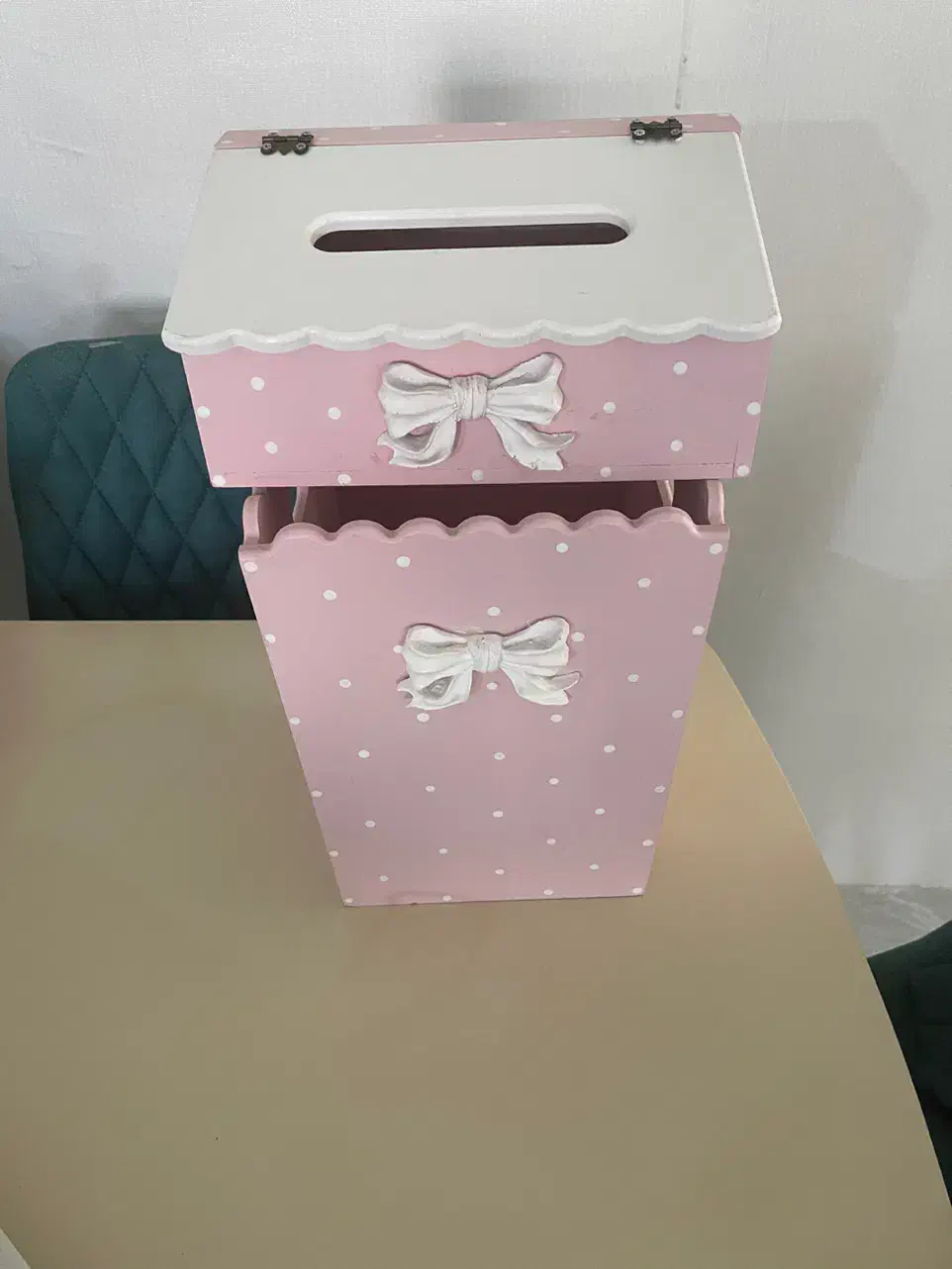 سطل و جا دستمال چوبی|صنایع دستی و سایر لوازم تزئینی|ماکو, |دیوار