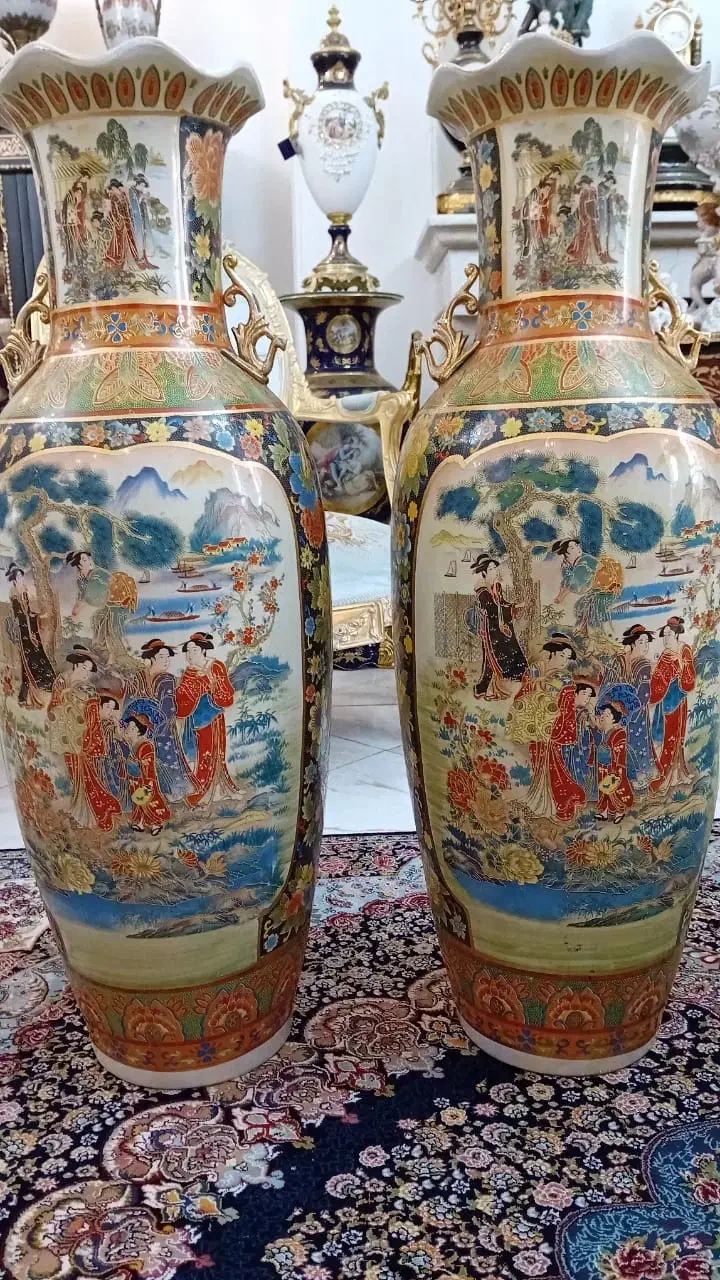 جفت گلدان بزرگ کنارسالنی ۹۰سانتی|صنایع دستی و سایر لوازم تزئینی|تهران, قلهک|دیوار